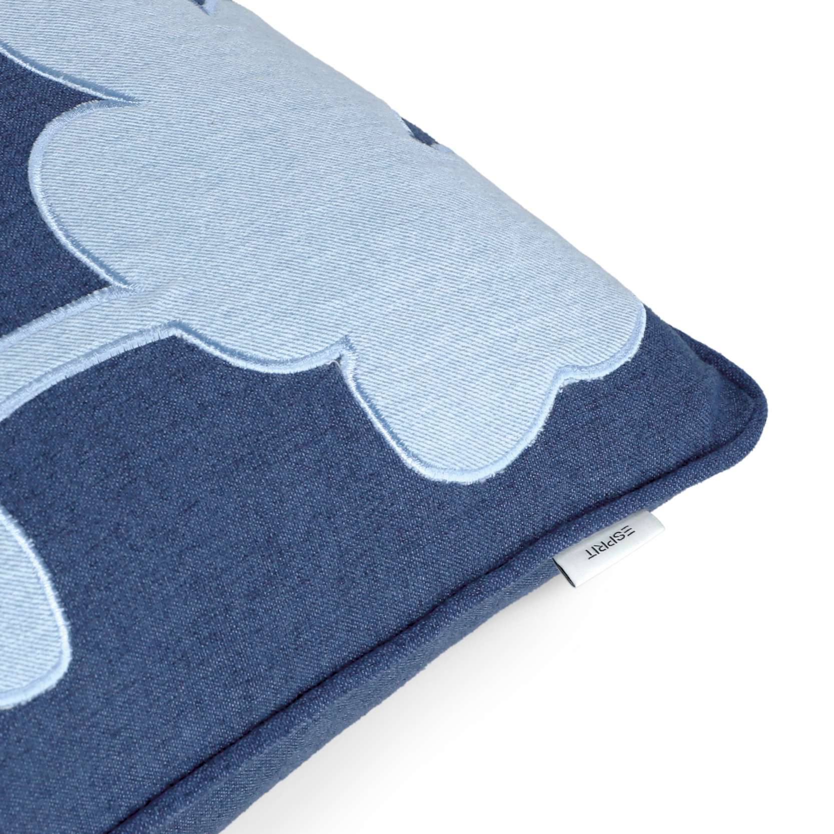 Kissen Alisa mit Denim-Applikation 45x 45 cm