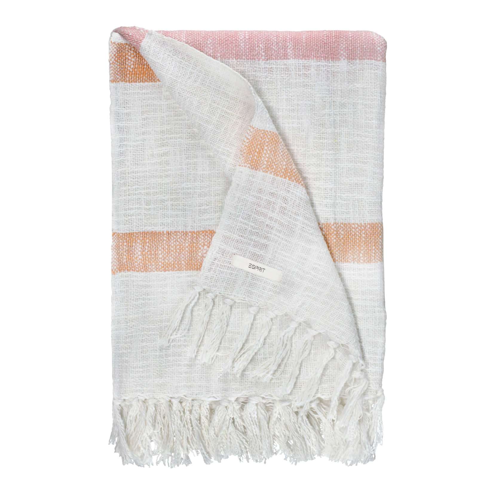Plaid Arne im Naturlook mit Fransen 130x170 cm