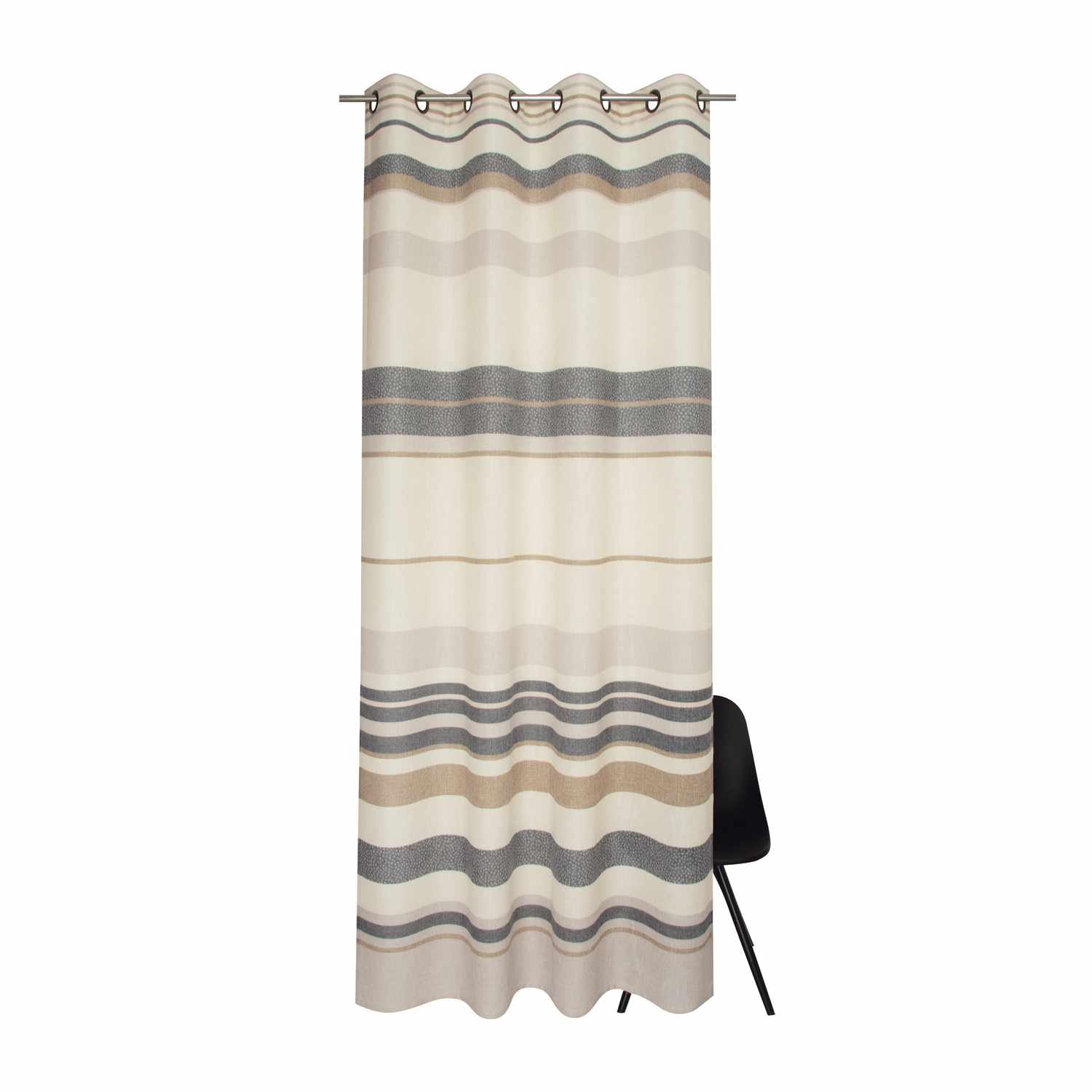 Ösenvorhang Clay • halbtransparent • dunkle Ösen • waschbar • 140x250 cm - WohnDirect.com - Heimtextilien für stilvolles Wohnambiente
