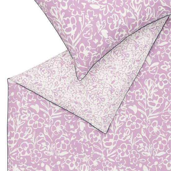 Renforcè Bettwäsche mit floralem Muster aus nachhaltigerer Baumwolle-Ganzjahresbettwäsche-ESPRIT-Flieder-135 x 200 cm-Wohndirect - Fußmatten, Badematten und mehr