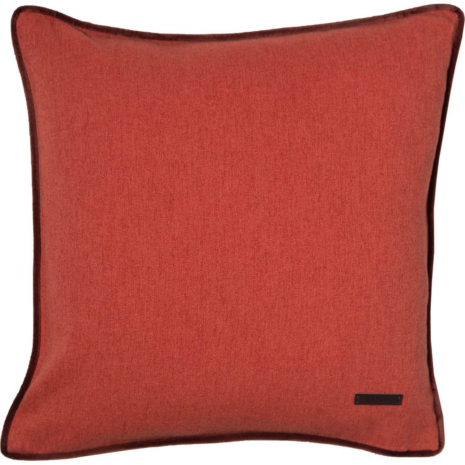 Zierkissenhülle Harp • einfarbige Flanelloptik • mit Kunstlederlabel • große Farbauswahl