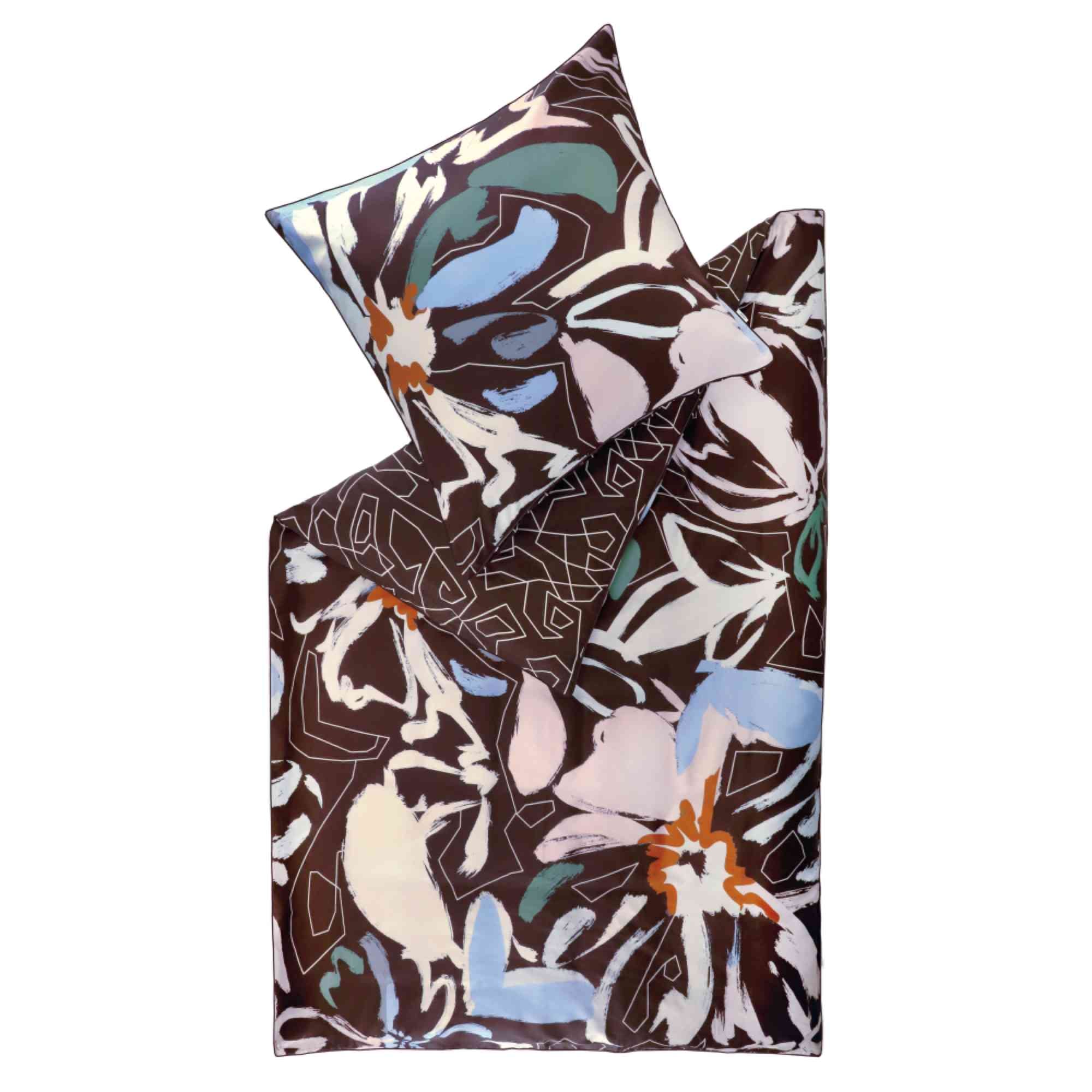 Satin Bettwäsche Nadja mit floralem Design