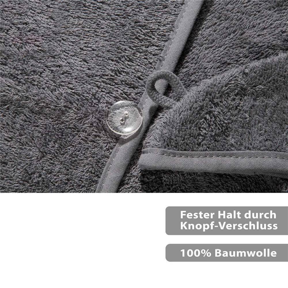 Haarturban aus 100% Baumwolle mit Knopfverschluss - WohnDirect.com - Heimtextilien für stilvolles Wohnambiente