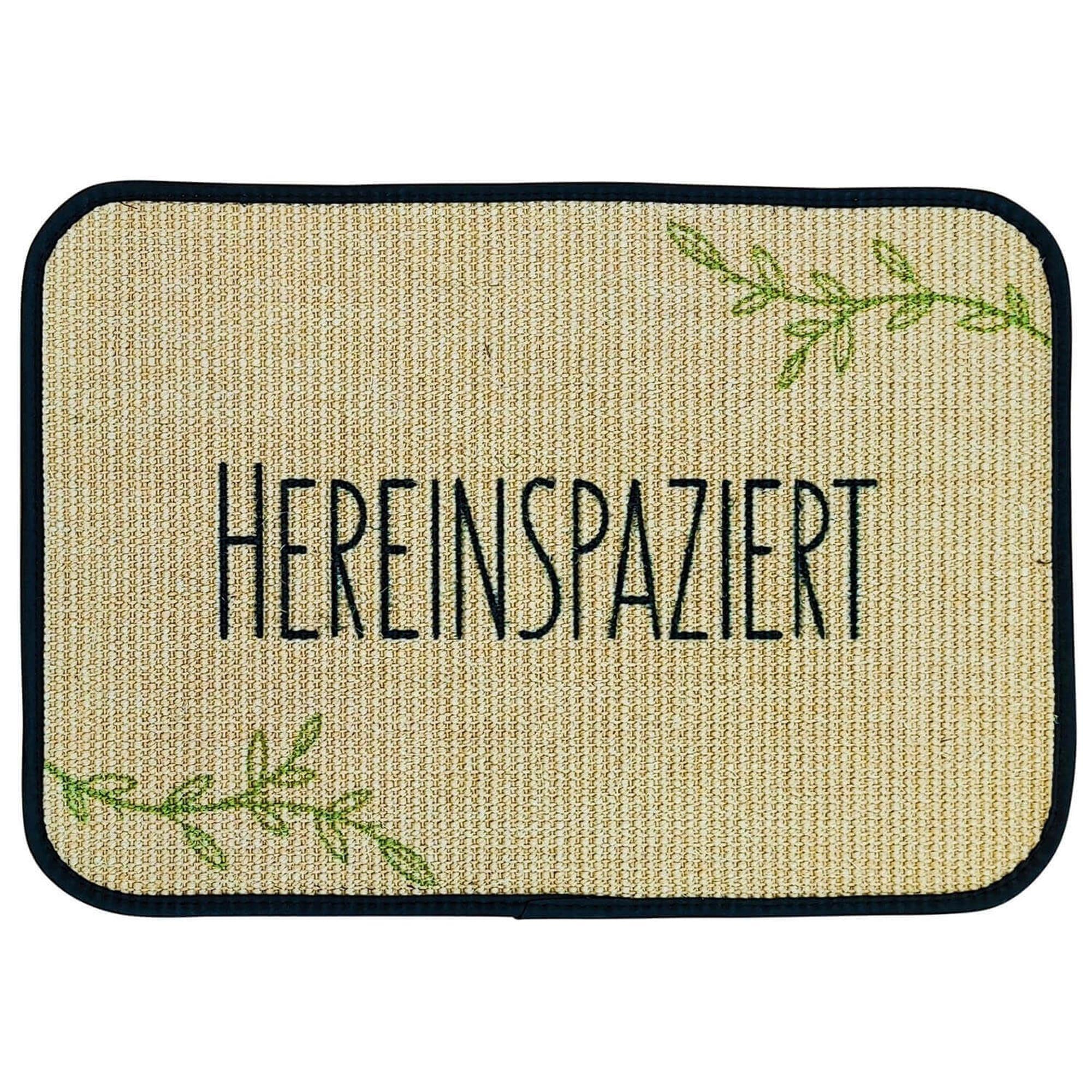 nachhaltige Sisal Fussmatte • 100% aus natürlichen Materialien • rutschfeste Natur Latex Unterseite • Made in Germany