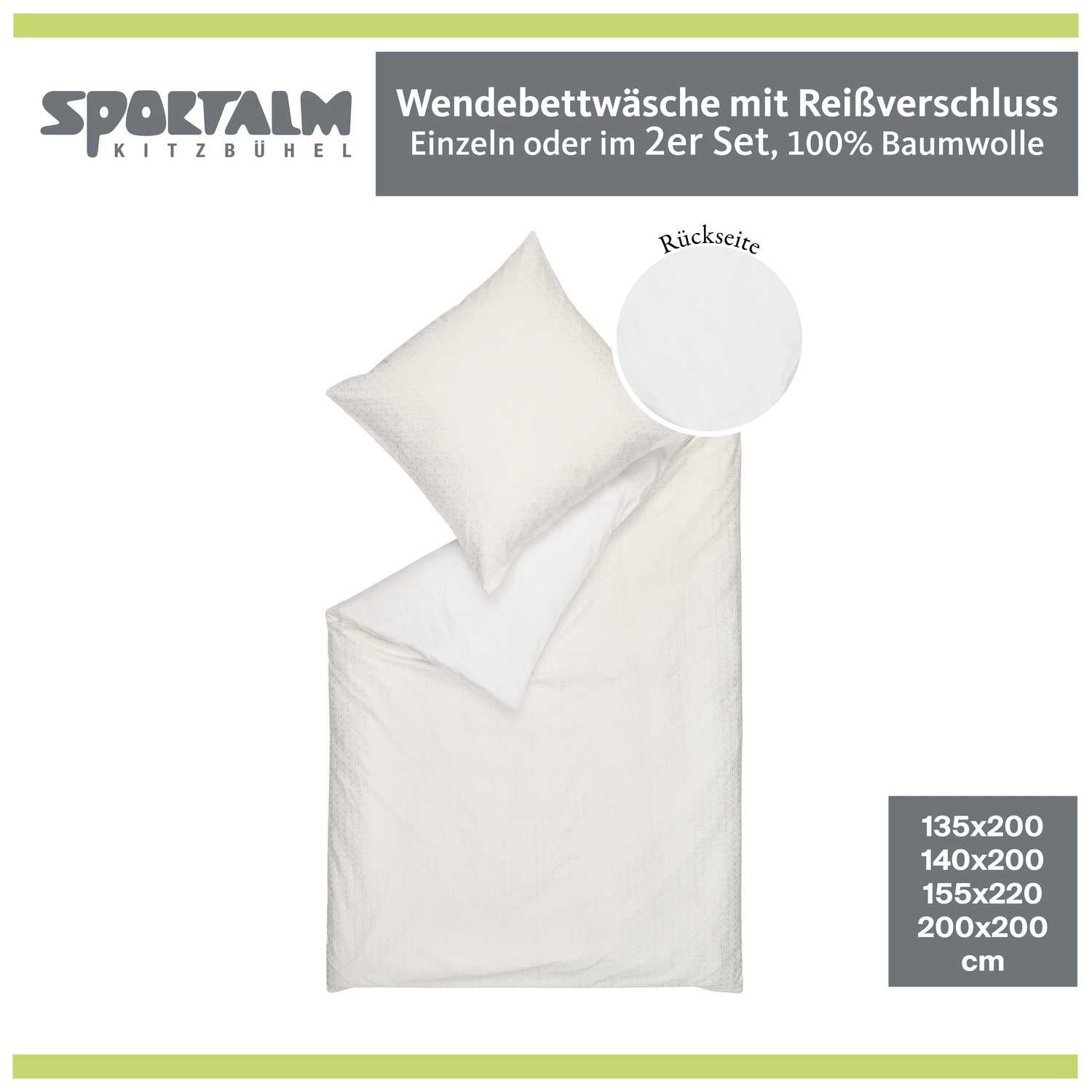 Bettwäsche • Sportalm Logo Allover • 100% Baumwolle • 4 Größen - WohnDirect.com - Heimtextilien für stilvolles Wohnambiente