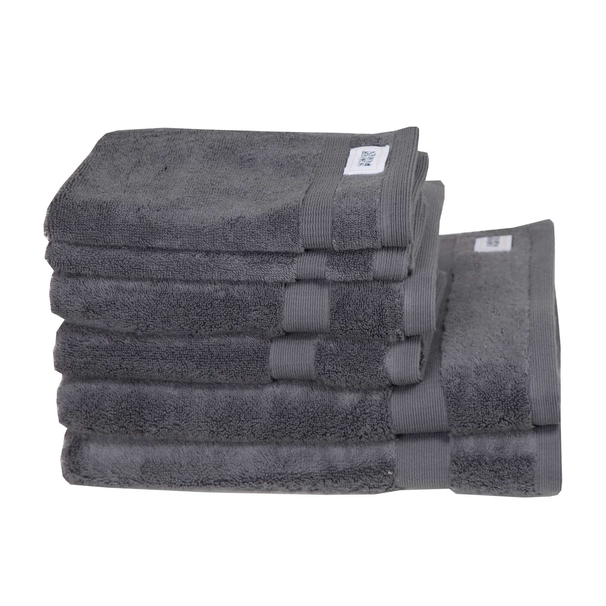 Handtuch 6er Set Cuddly • 2 Gästehandtücher, 2 Handtücher, 2 Badetücher • 100% Baumwolle