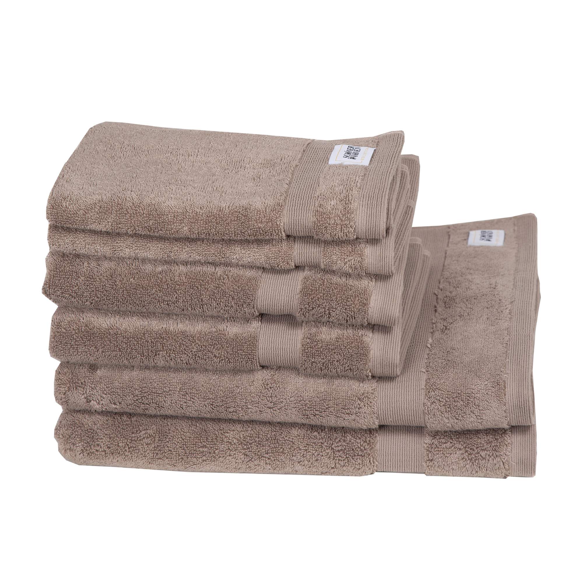Handtuch 6er Set Cuddly • 2 Gästehandtücher, 2 Handtücher, 2 Badetücher • 100% Baumwolle