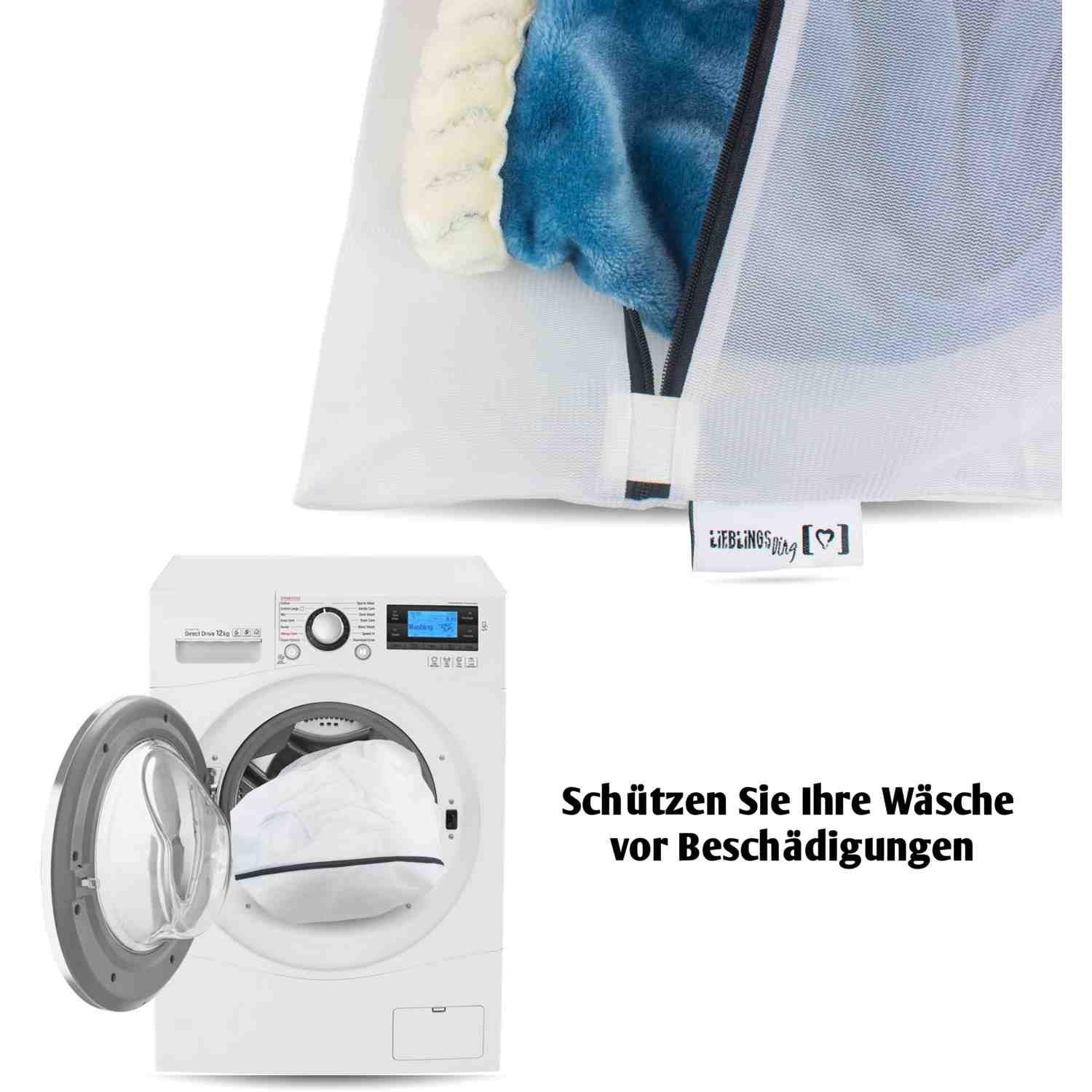 XXL-Wäschenetz • schützt vor Waschschäden • für große Kleidungsstücke und Decken - WohnDirect.com - Heimtextilien und Wohnaccessoires