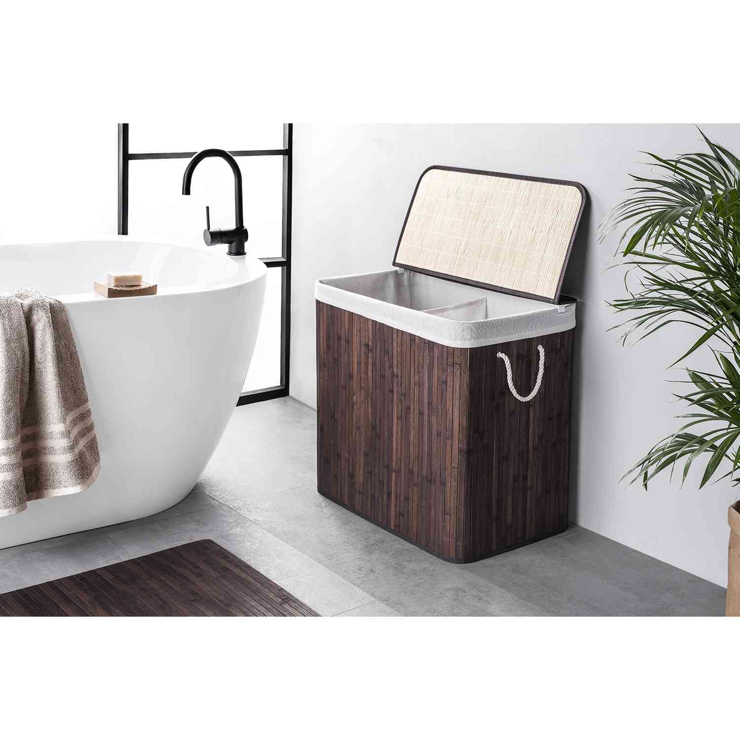 Hochwertiger Bambus Wäschekorb – Perfekt für Schlafzimmer, Bad und mehr