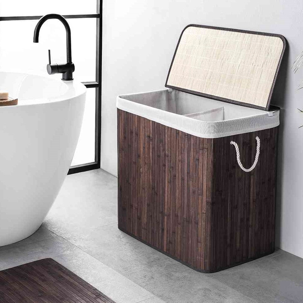 Hochwertiger Bambus Wäschekorb – Perfekt für Schlafzimmer, Bad und mehr