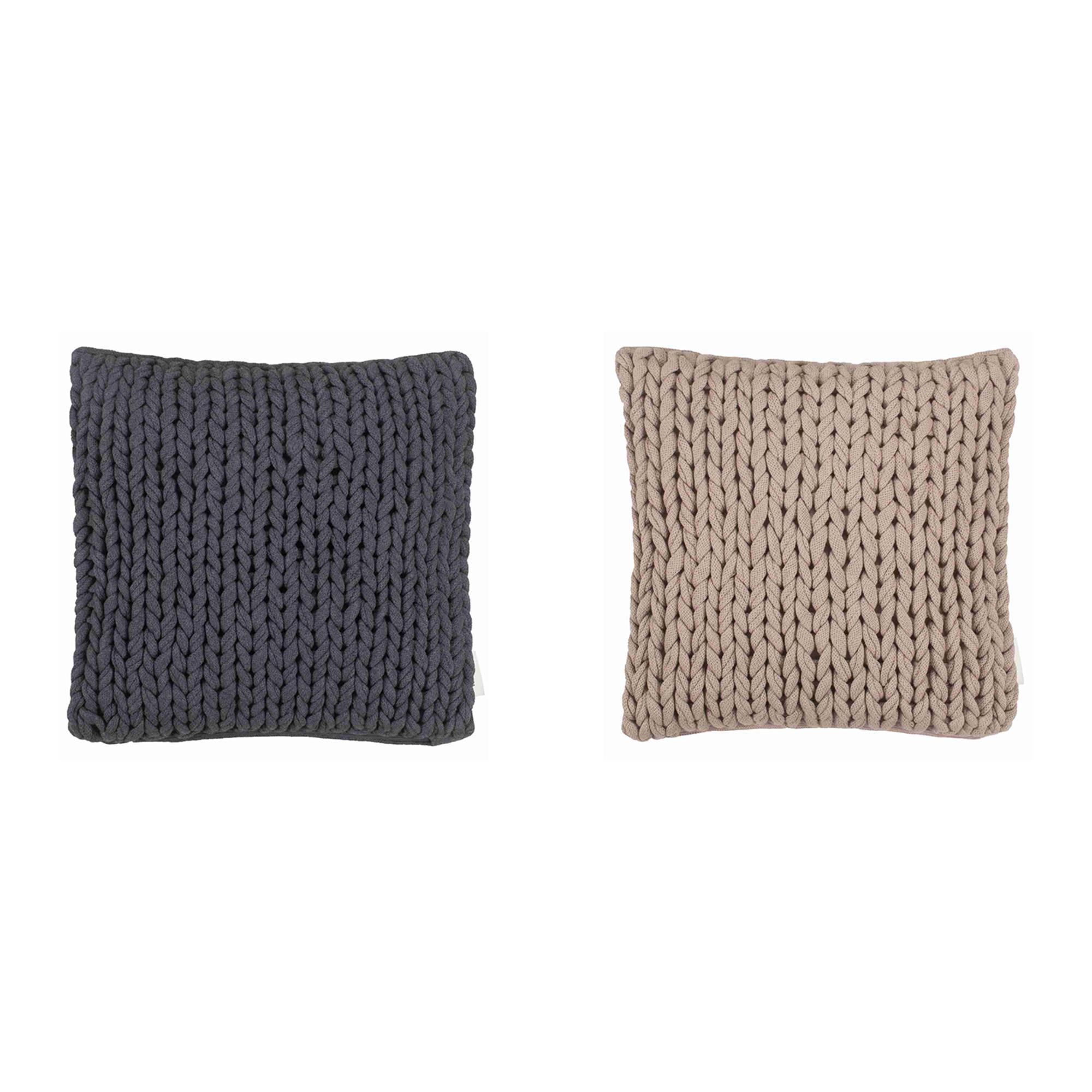 Zierkissenhülle Knit • grobes Strickmuster • 100% Baumwolle • gestrickt • 40x40 cm