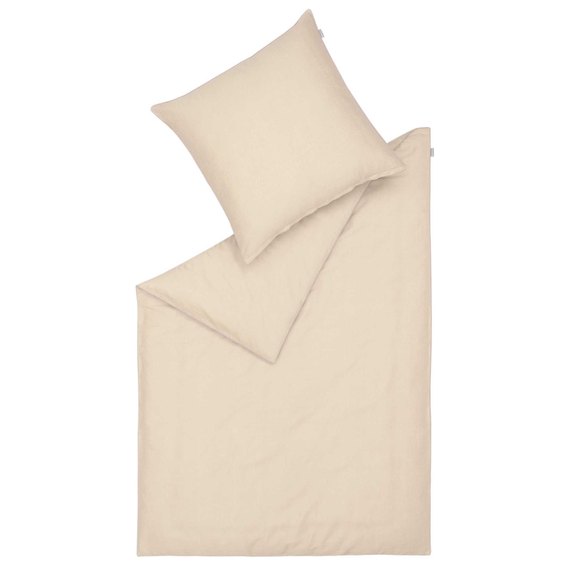 Satin Bettwäsche Ease mit Mini-Püncktchenmuster und Paspel