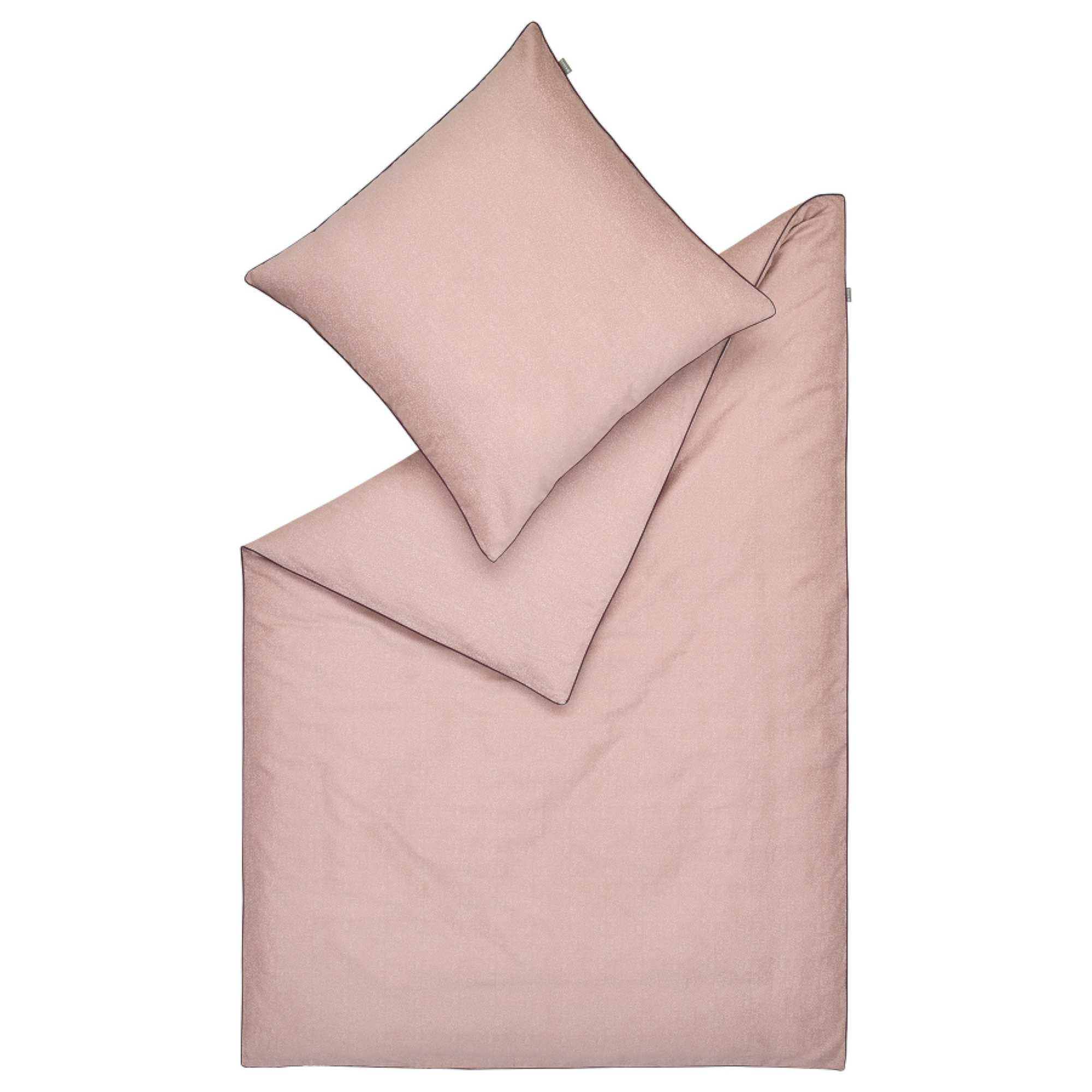 Satin Bettwäsche Ease mit Mini-Püncktchenmuster und Paspel