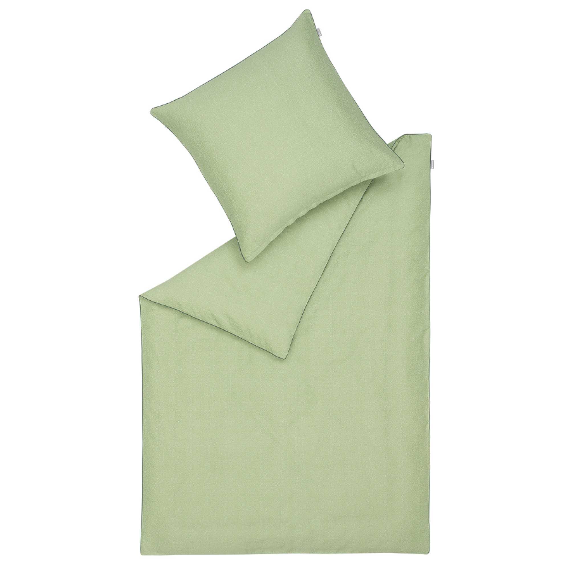 Satin Bettwäsche Ease mit Mini-Püncktchenmuster und Paspel