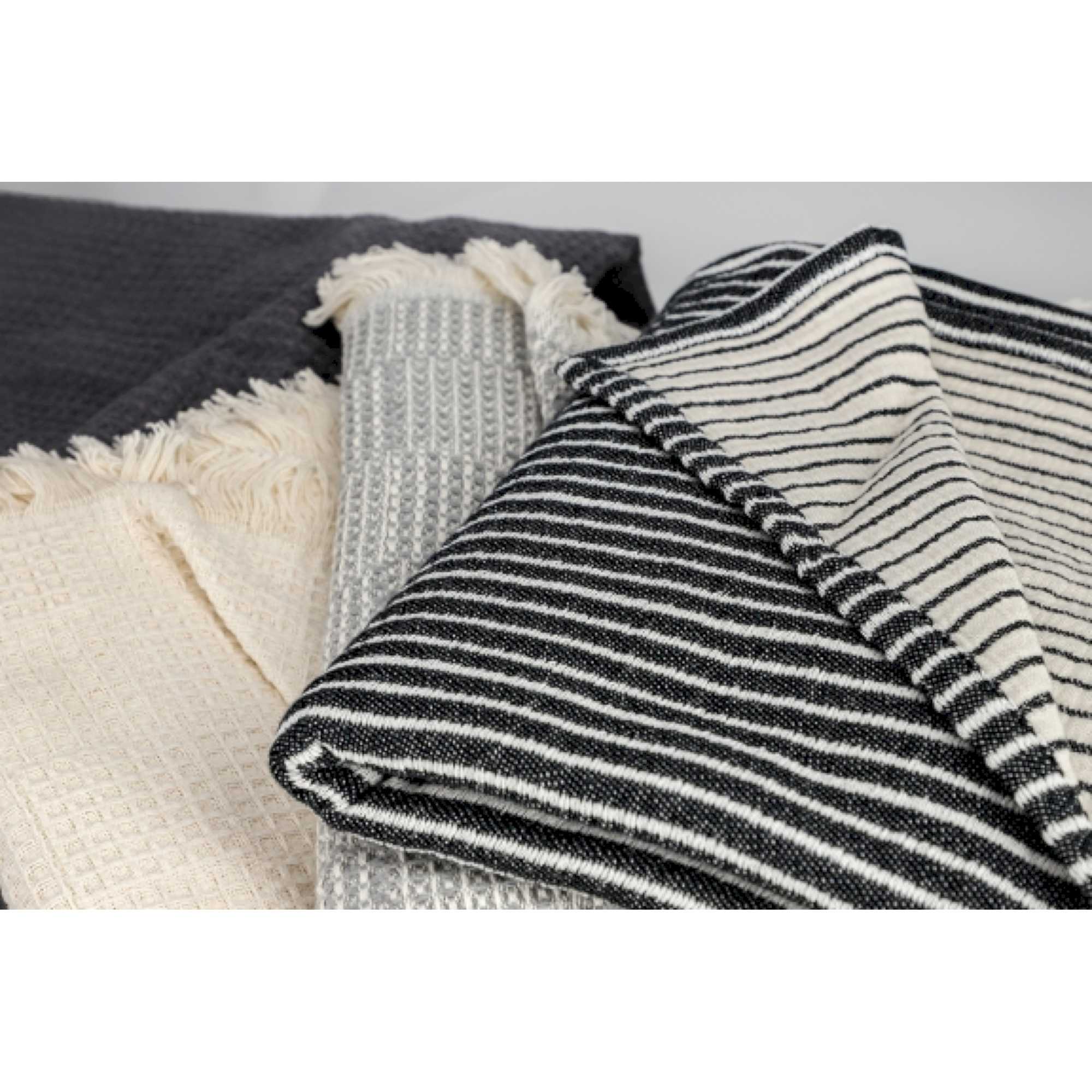 Plaid Line gestreift im Naturlook 130 x 170 cm - WohnDirect.com - Heimtextilien für stilvolles Wohnambiente