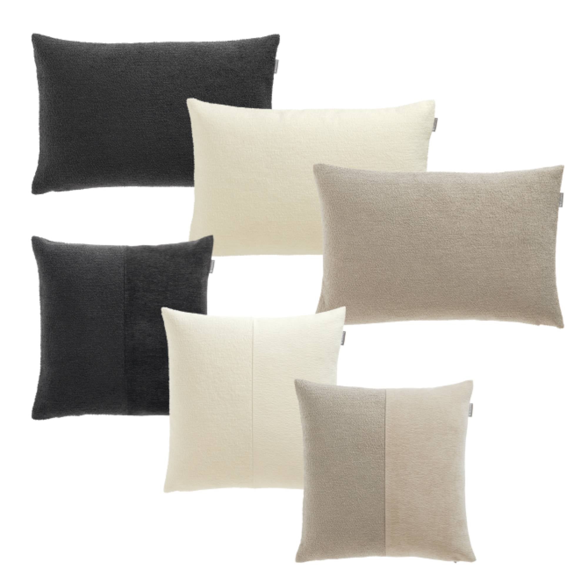 Elegante Zierkissenhülle Match aus Bouclestoff