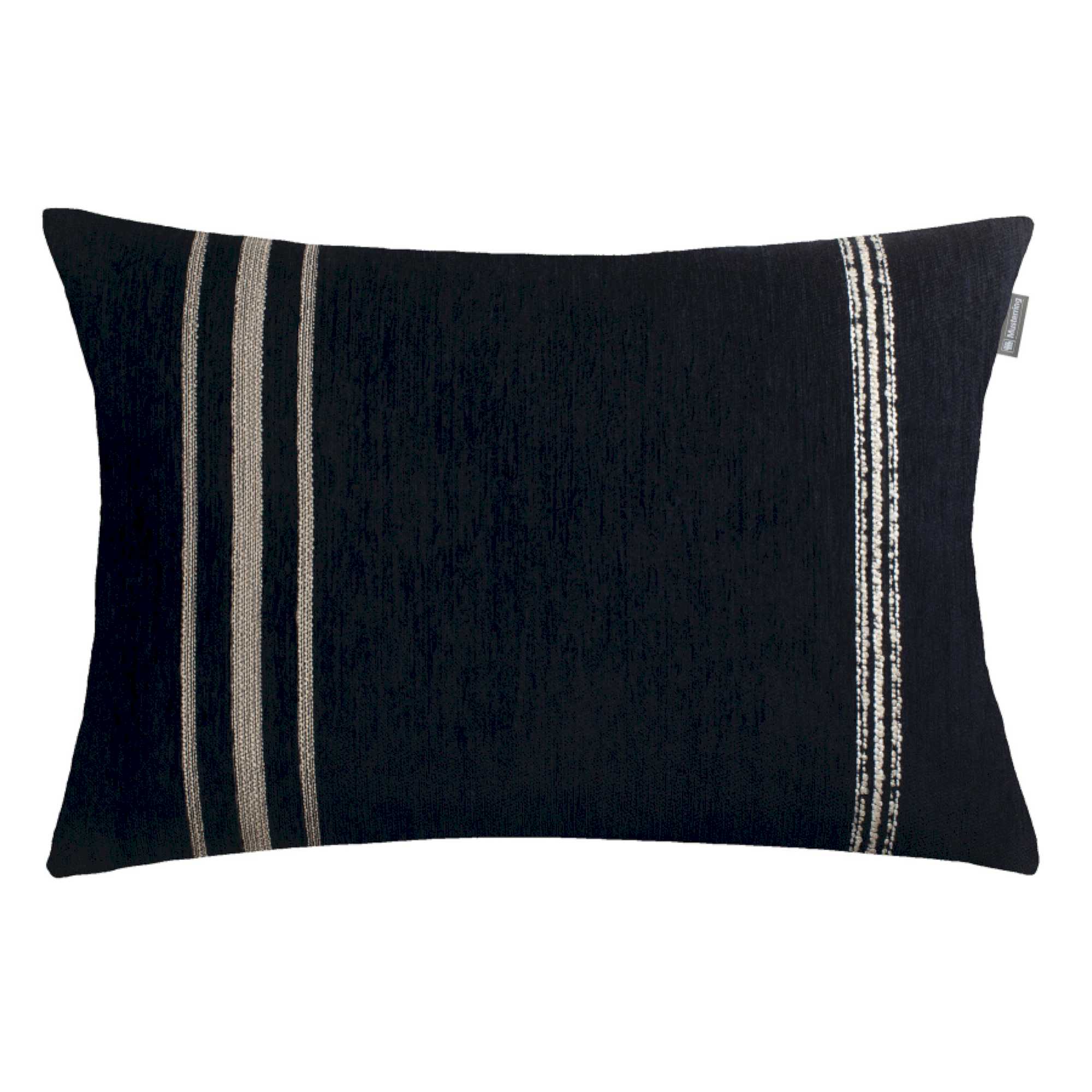 Kissenhülle Square aus Chenille und Boucle Streifen