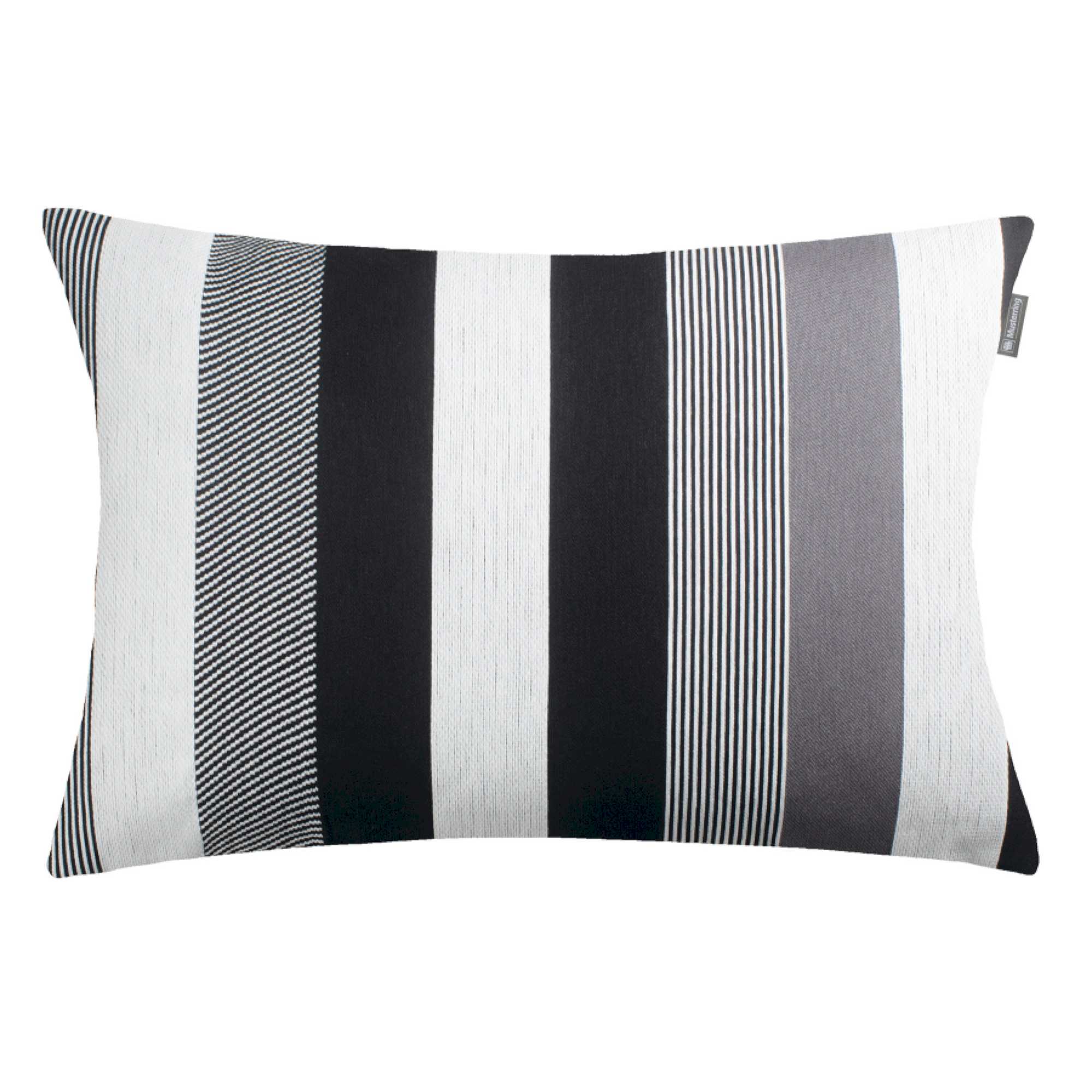 Kissenhülle Stripe mit Längsstreifenmix und groben Gewebe 40x60 cm