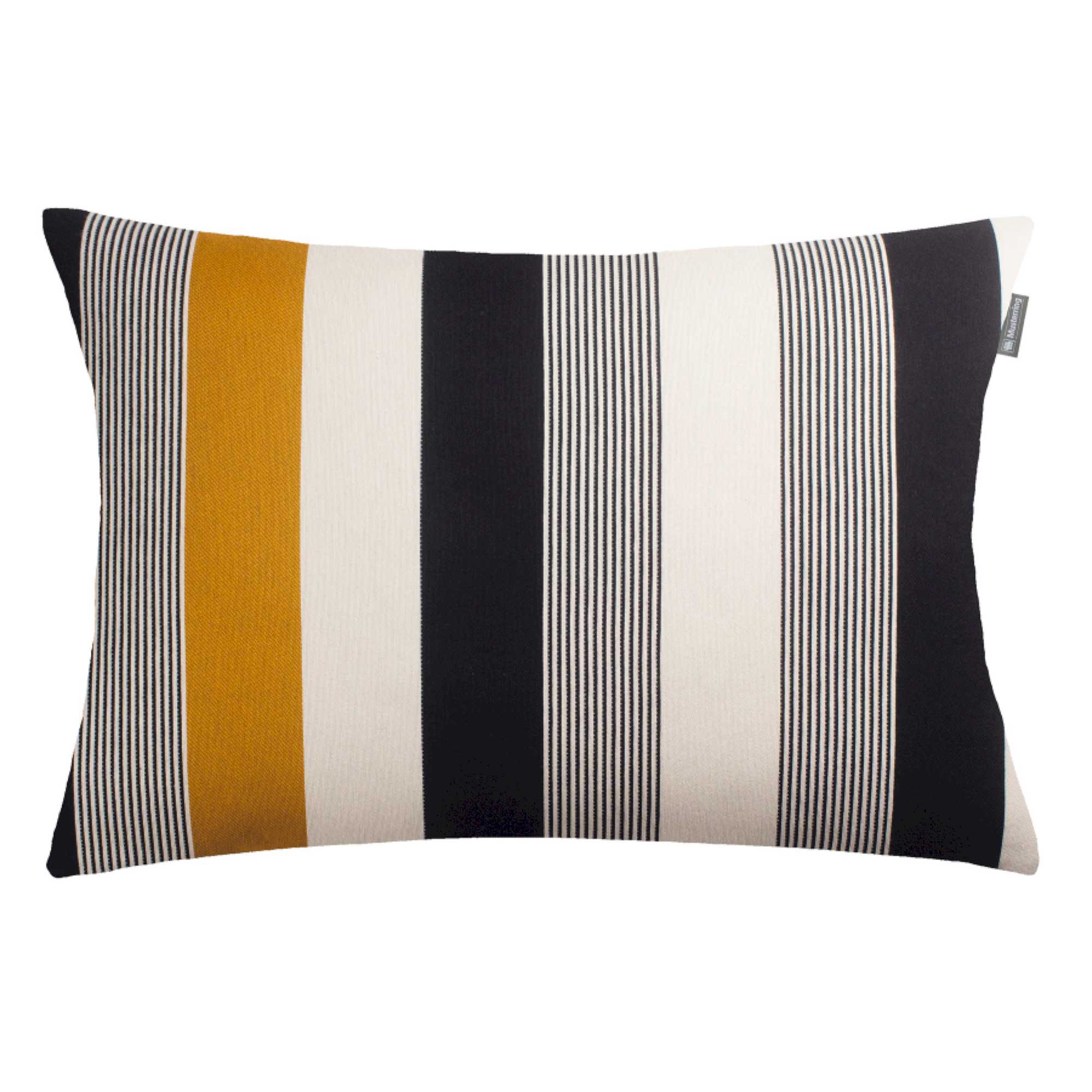 Kissenhülle Stripe mit Längsstreifenmix und groben Gewebe 40x60 cm