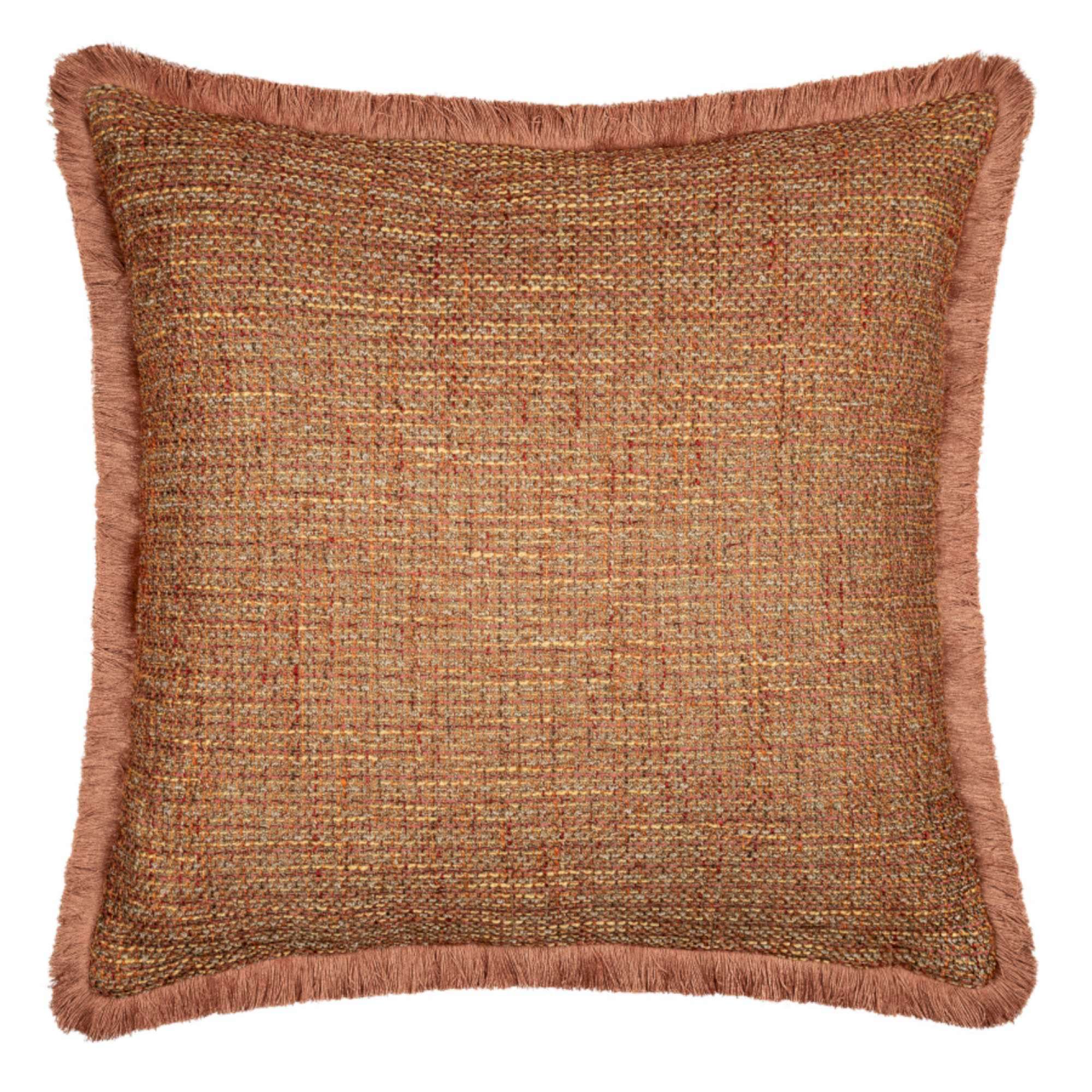 Kissenhülle Structure mit Fransenborte rundherum 50x50 cm