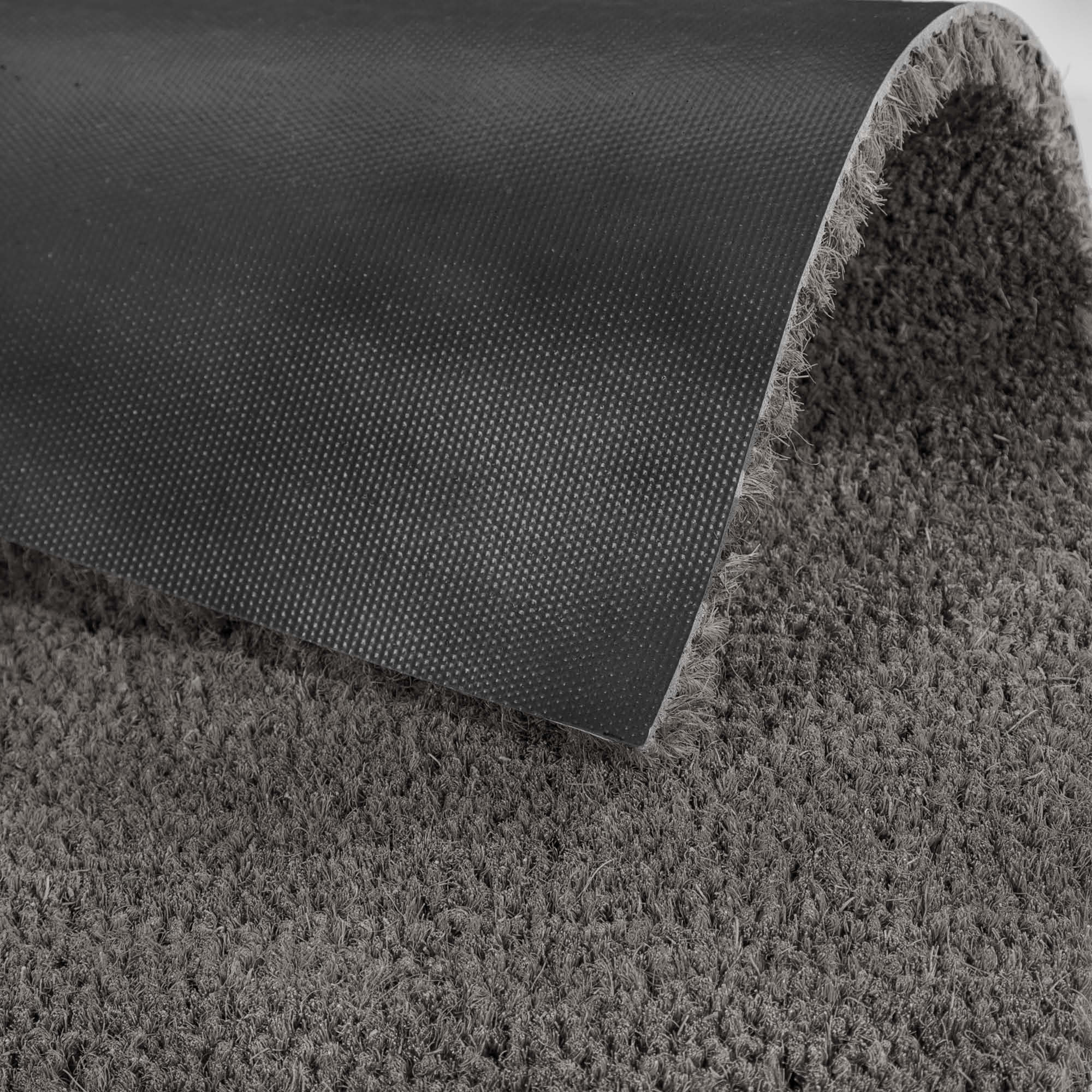 Fußmatte KEIRA grau 2er Set – Kokosvelours 100% Naturfaser