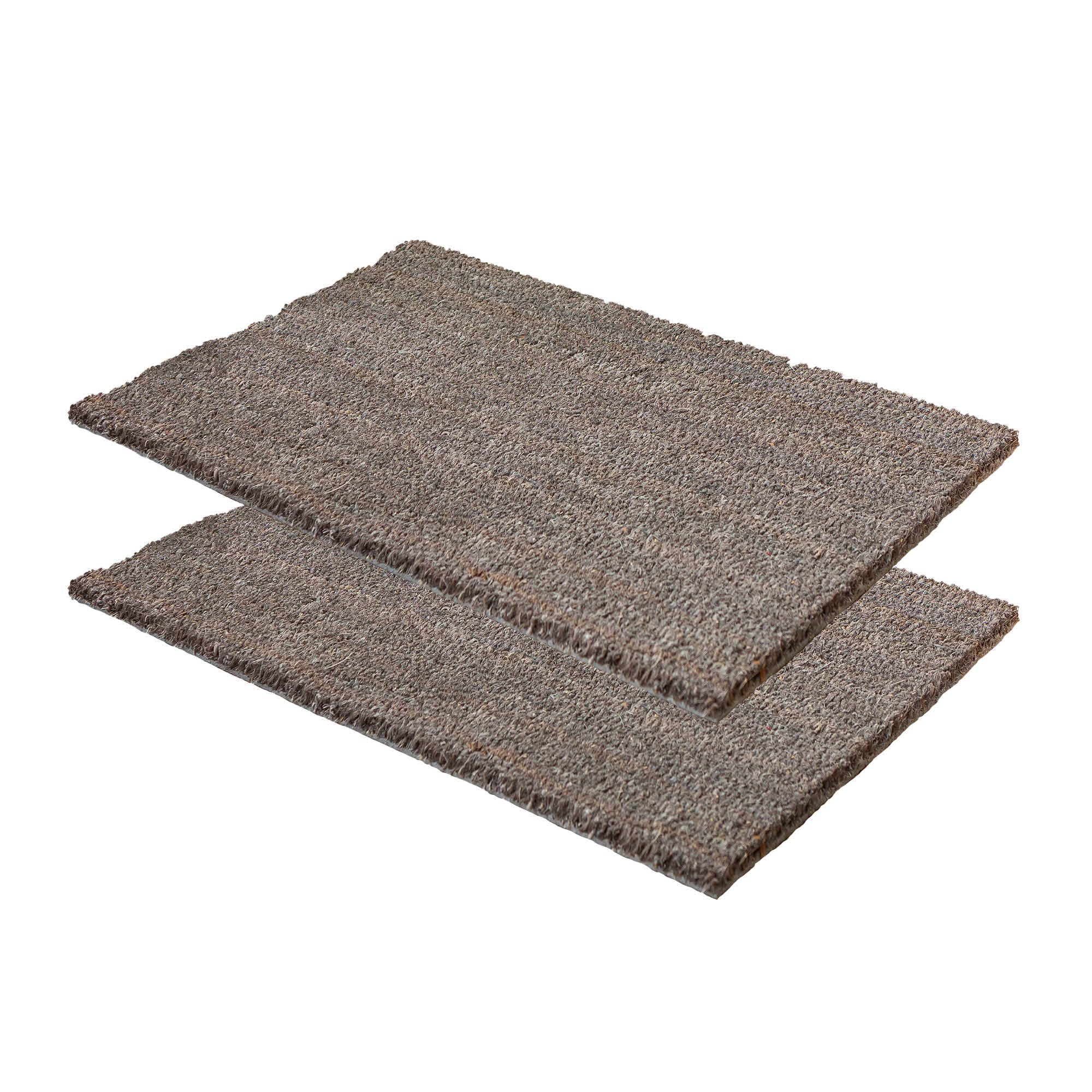 Fußmatte KEIRA grau 2er Set – Kokosvelours 100% Naturfaser