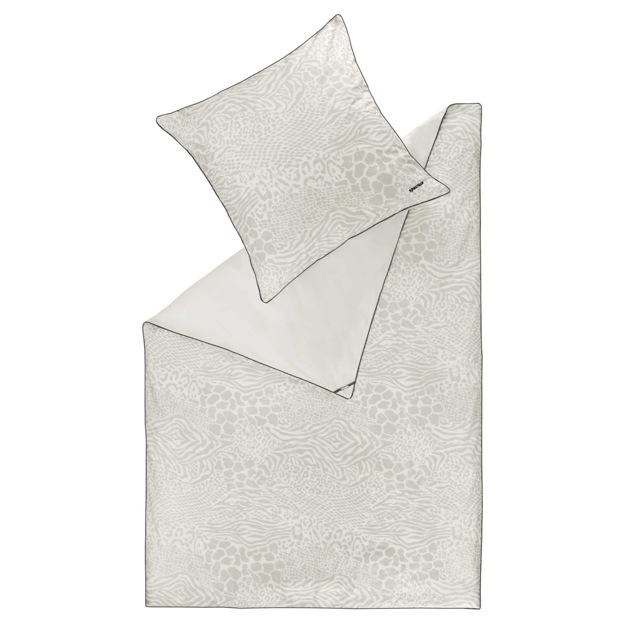 Elegante Sportalm Satin Bettwäsche – Animalprint & Paspel