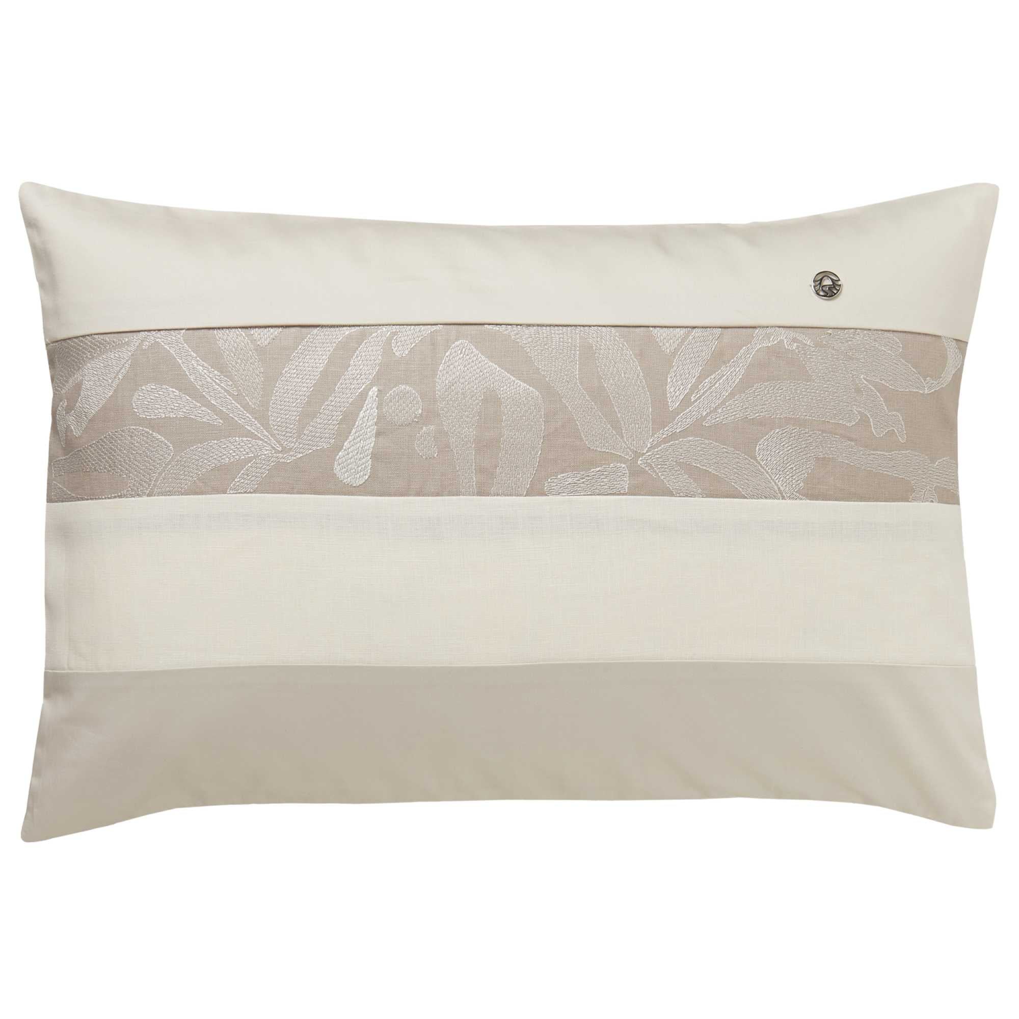 Elegante Zierkissenhülle Sportalm in Beige & Pink mit Signet