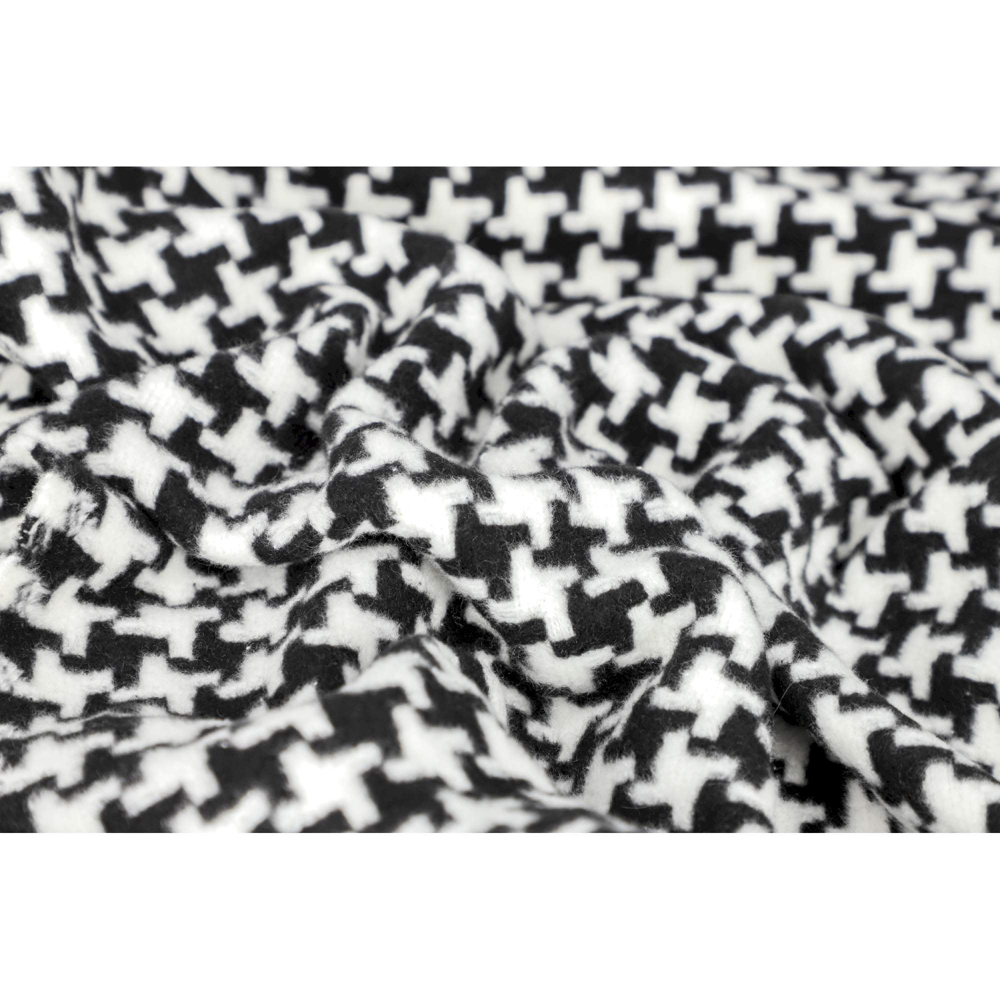 Elegante Sportalm Wohndecke in schwarz-weiß, 140x180 cm, Fransen, gewebt in Spanien