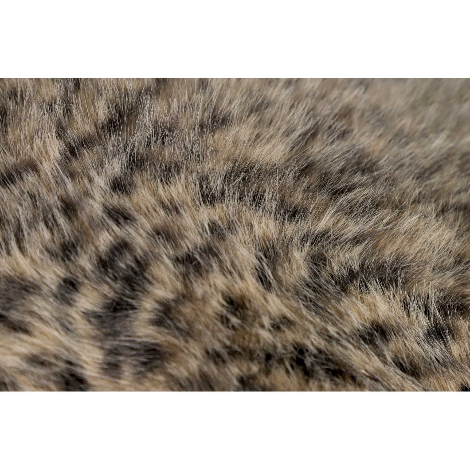 Sportalm Kissenhülle 50x50 cm – Kunstfell Leopard & Velour, greige, waschbar