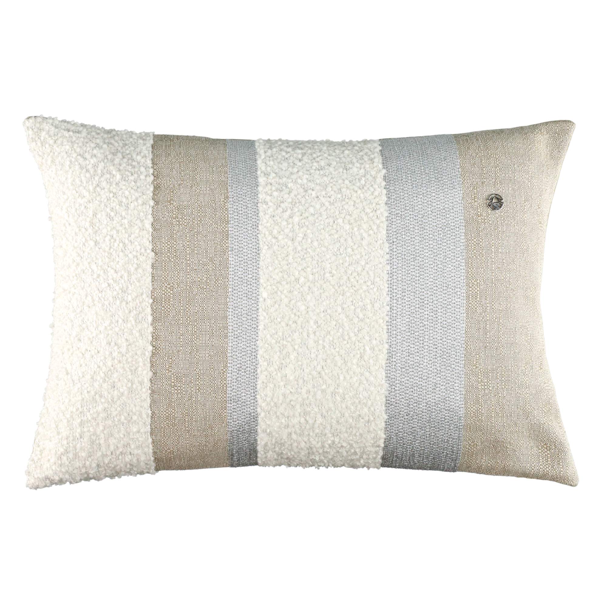 Sportalm Kissenhülle im eleganten Design, Bouclé & Metallic-Garn, in den Größen 38x58cm & 50x50cm – Schwarz & Beige