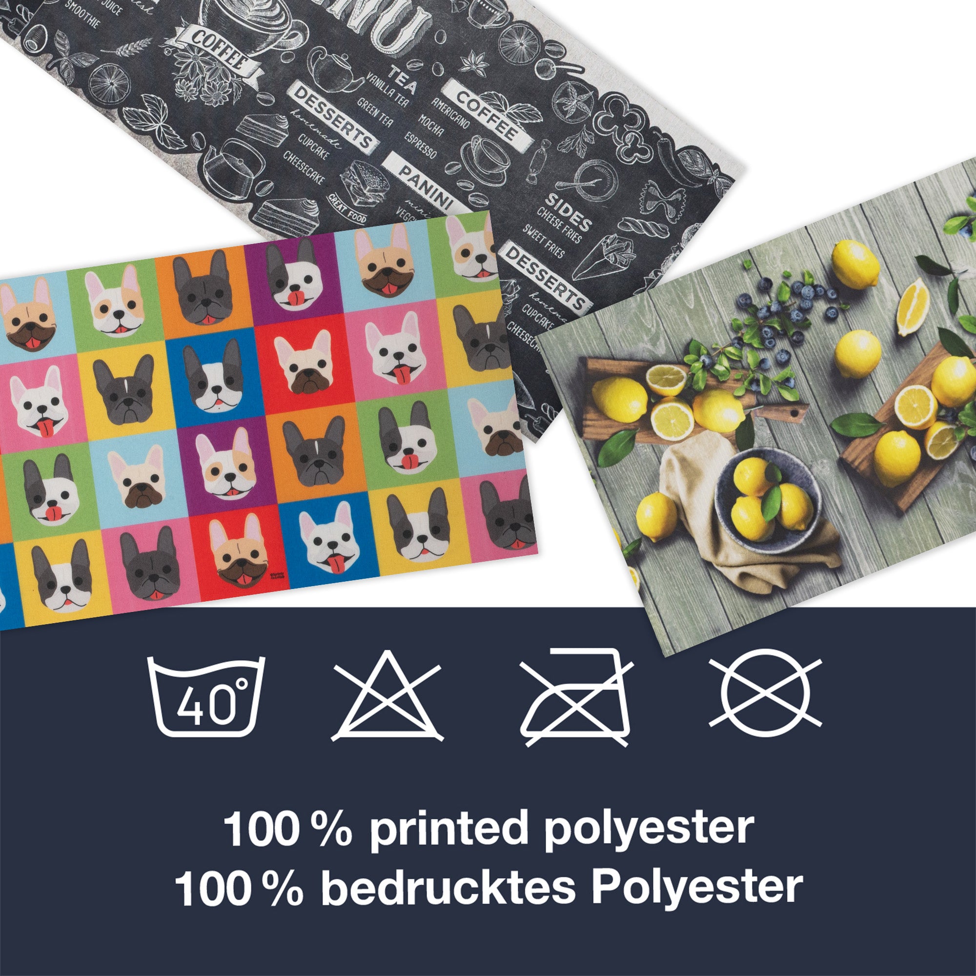 Küchenläufer Oliven Design • von 50cm bis zu 10m • zuschneidbar • waschbar