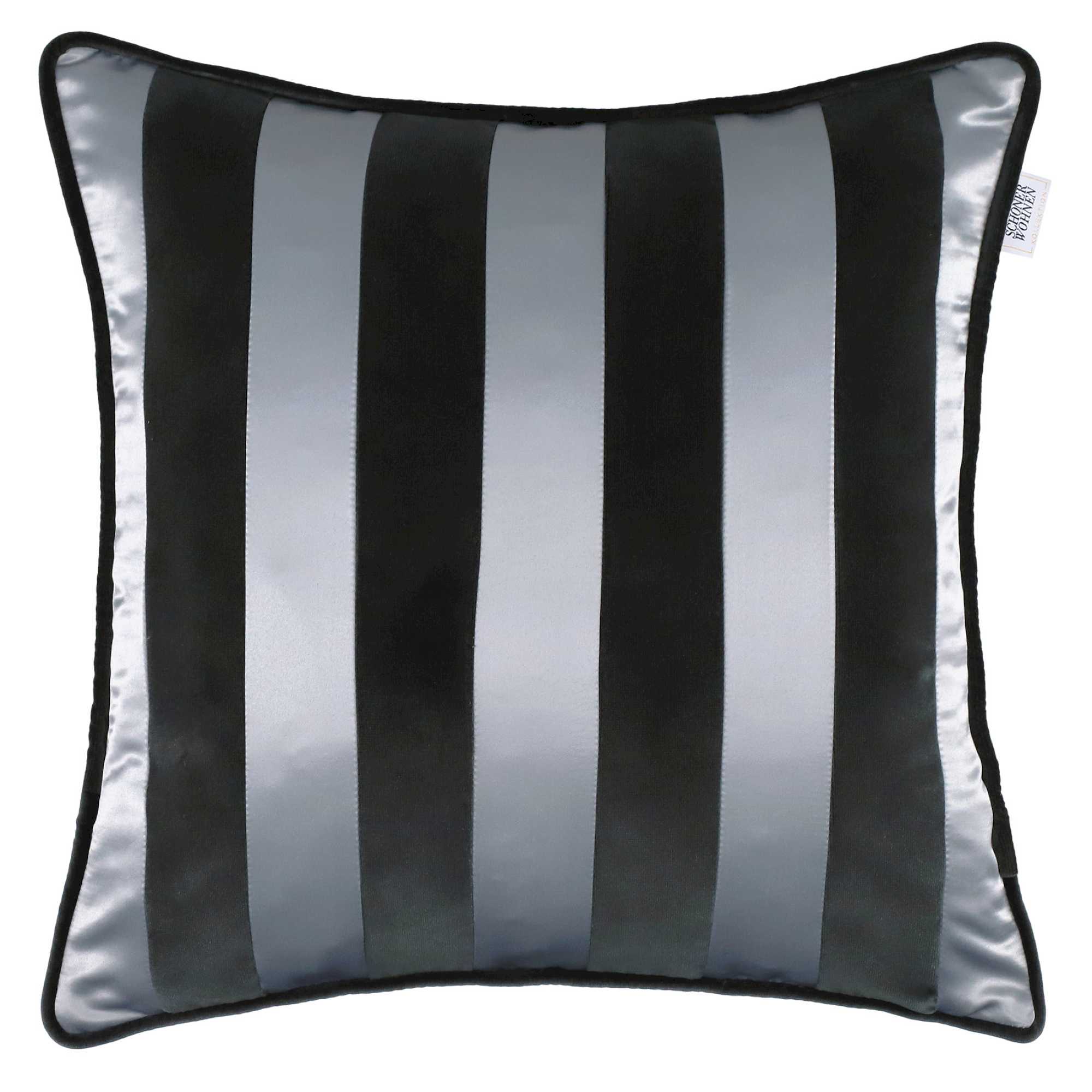 Kissenhülle Avenue aus Satin und Samt 43 x 43 cm