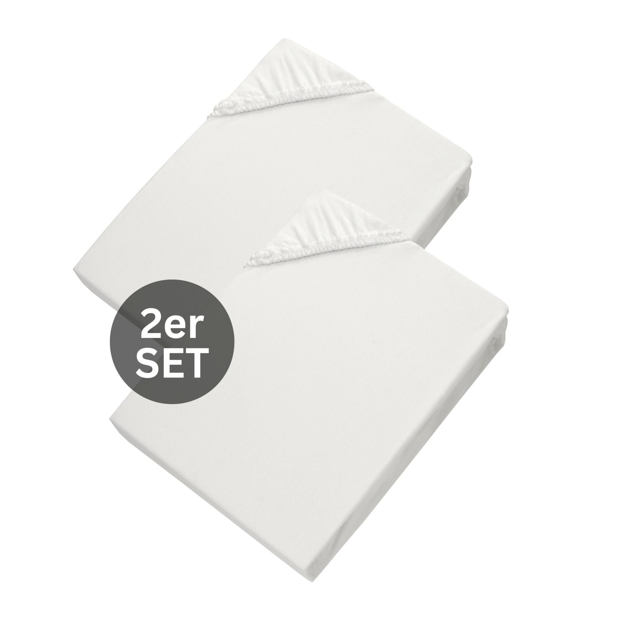 SCHÖNER WOHNEN Spannbettlaken, Spannbetttuch auch im 2er Spar Set, 100x200cm, 150x200cm, 200x200cm, Feinjersey