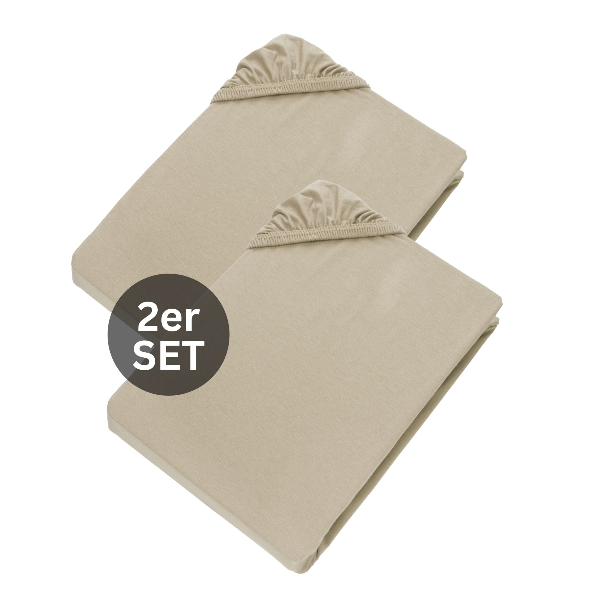 SCHÖNER WOHNEN Spannbettlaken, Spannbetttuch auch im 2er Spar Set, 100x200cm, 150x200cm, 200x200cm, Feinjersey