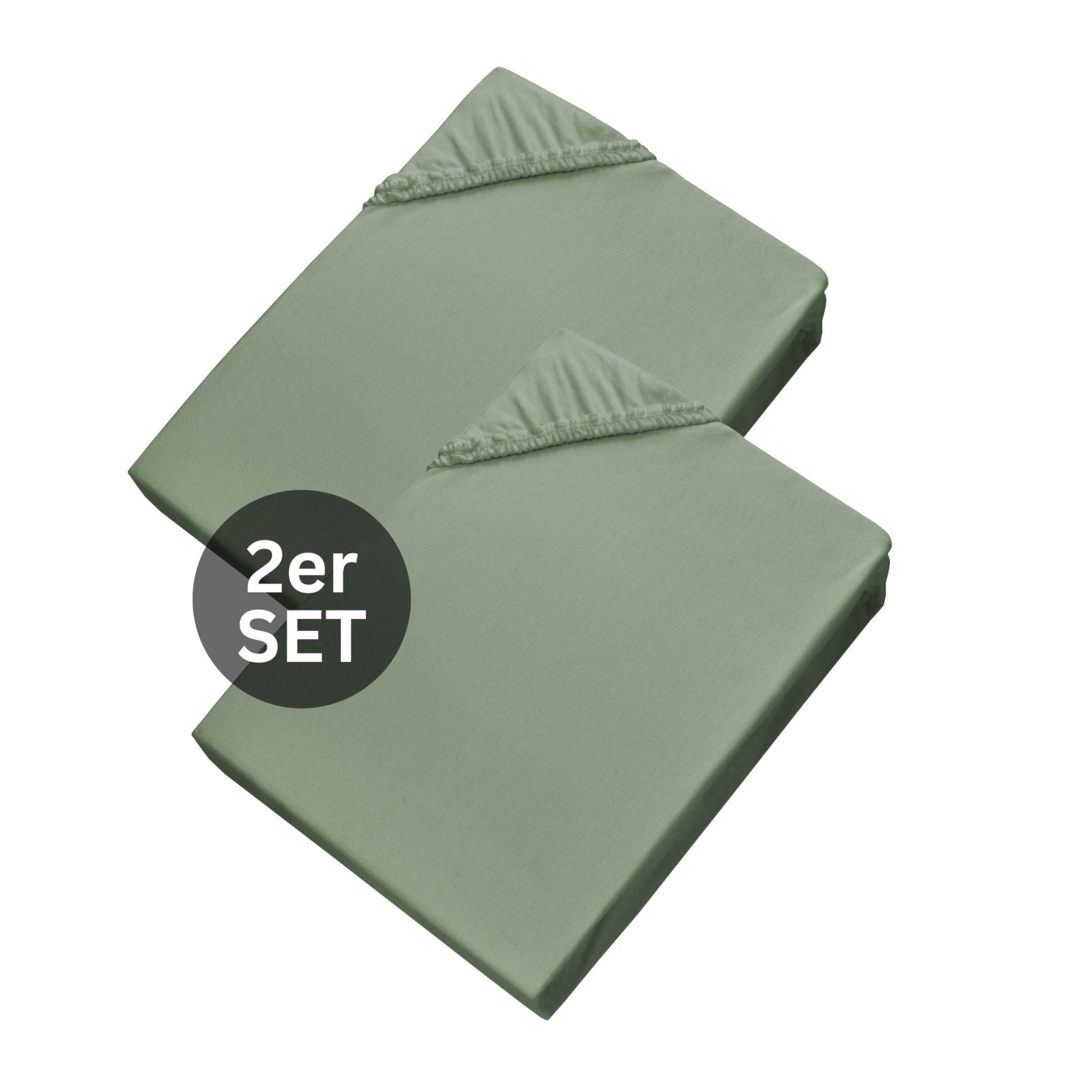 SCHÖNER WOHNEN Spannbettlaken, Spannbetttuch auch im 2er Spar Set, 100x200cm, 150x200cm, 200x200cm, Feinjersey