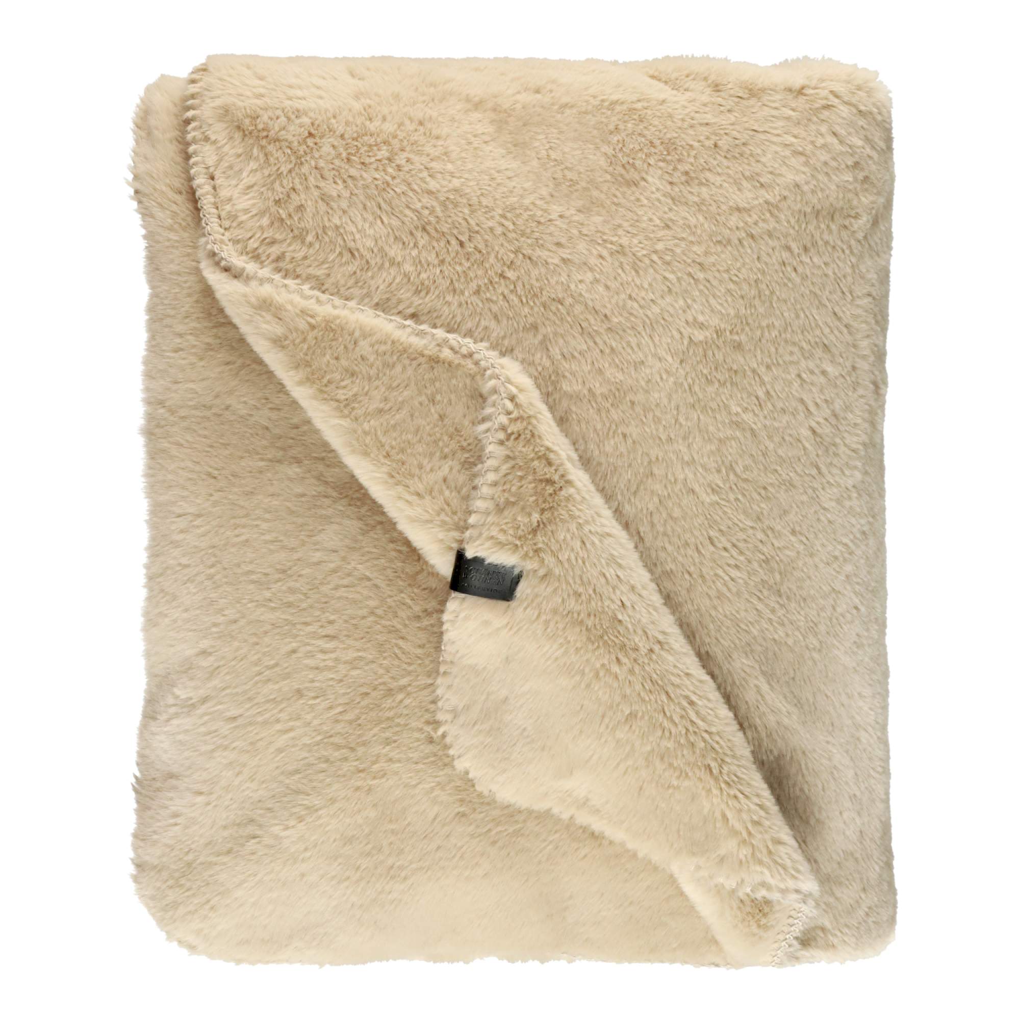 Schöner Wohnen Wohndecke Kunstfell 130x170 cm, Kuscheldecke, einfarbig, Anthrazit, Beige, Offwhite, passende Kissenhüllen