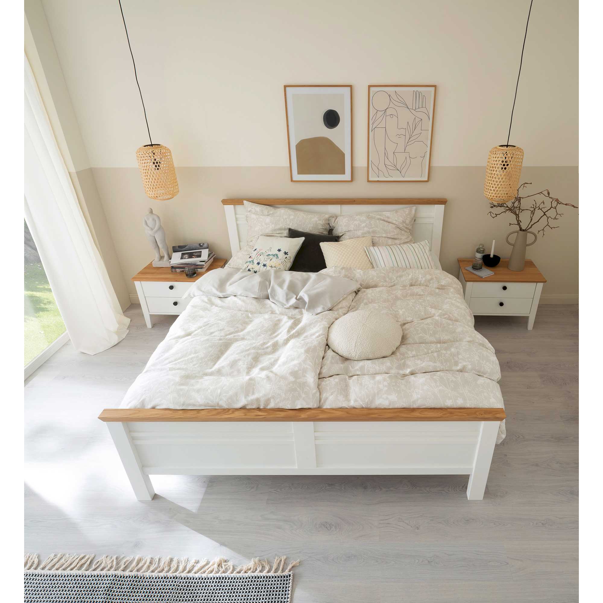 Satin Bettwäsche mit bedrucktem Blumenmuster