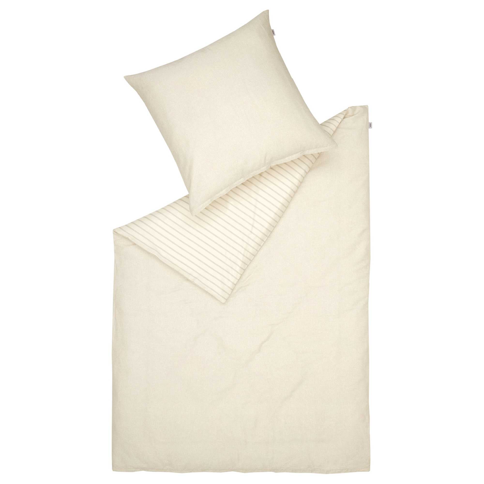 Satin Wendebettwäsche aus Baumwolle mit Streifen