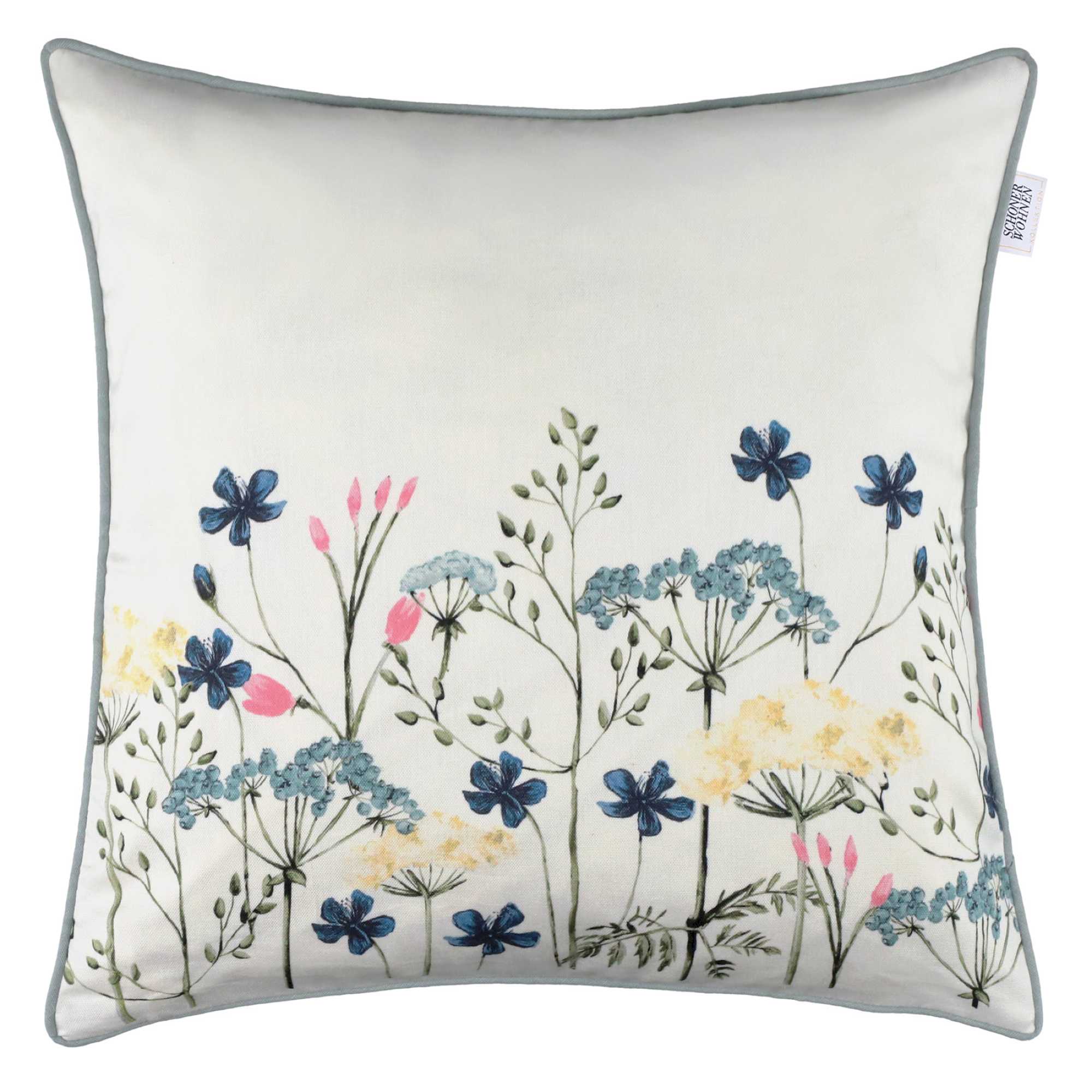 Kissenhülle Hopeful mit Blumenmuster 45 x 45 cm - WohnDirect.com - Heimtextilien und Wohnaccessoires