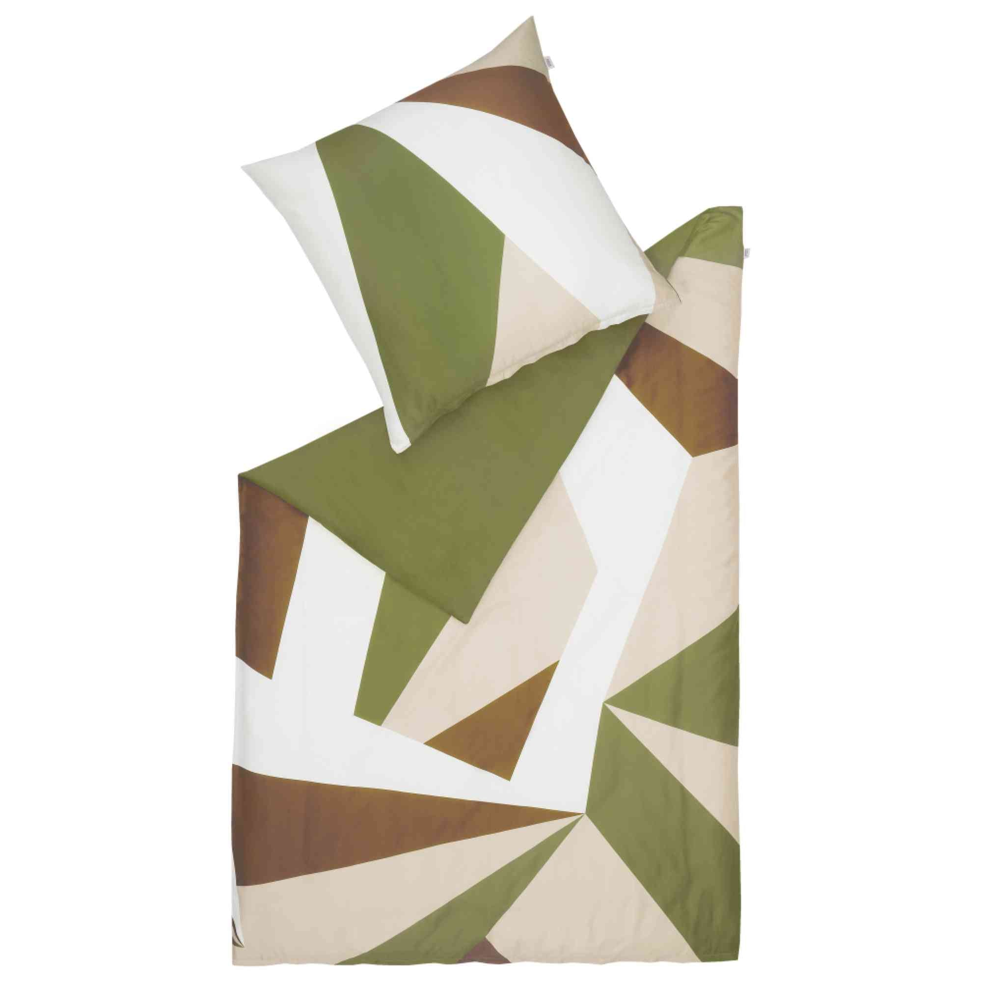 Satin Bettwäsche Origami mit grafischem Design