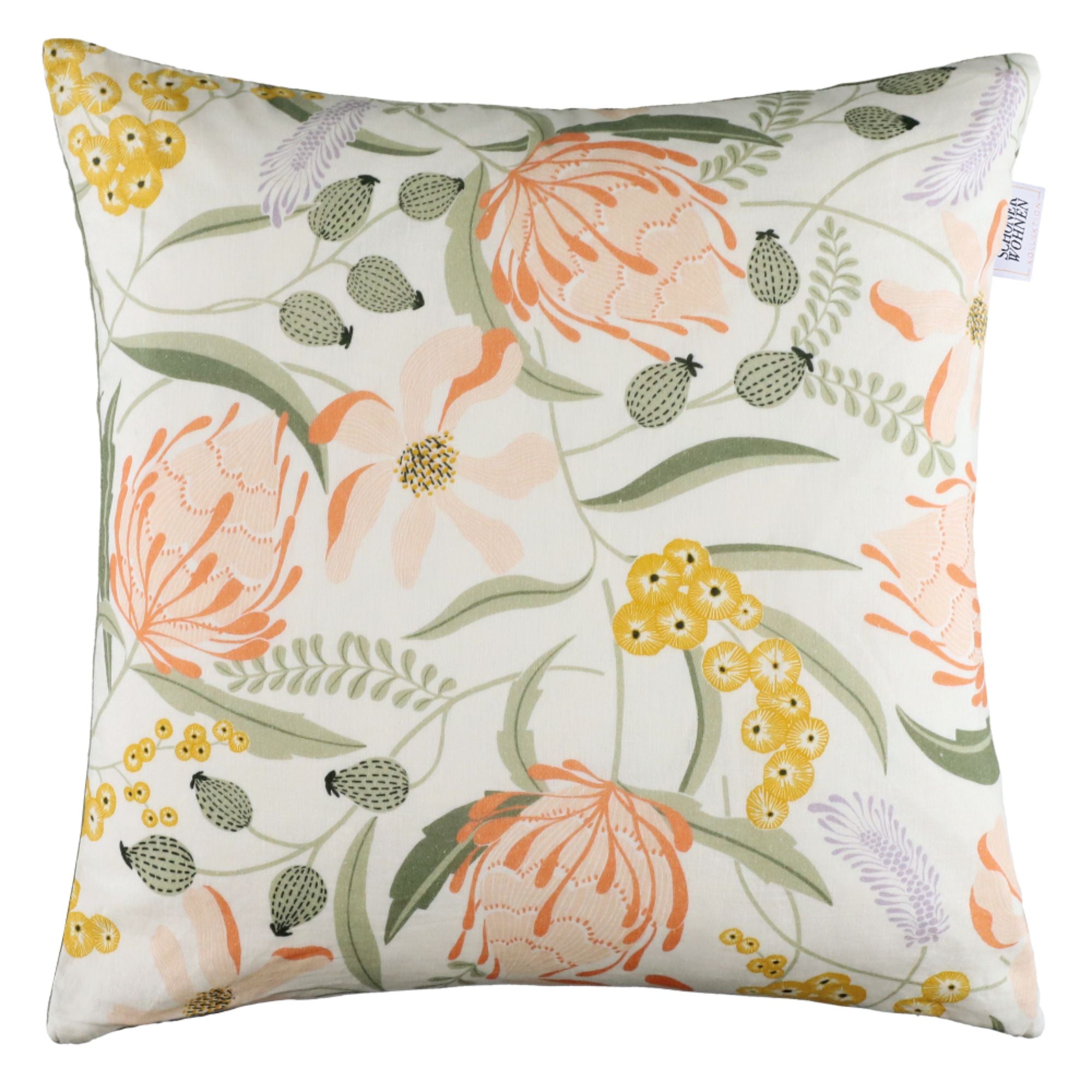 Zierkissenhülle Playful – Florales Design & hochwertige Leinen-Baumwollmischung