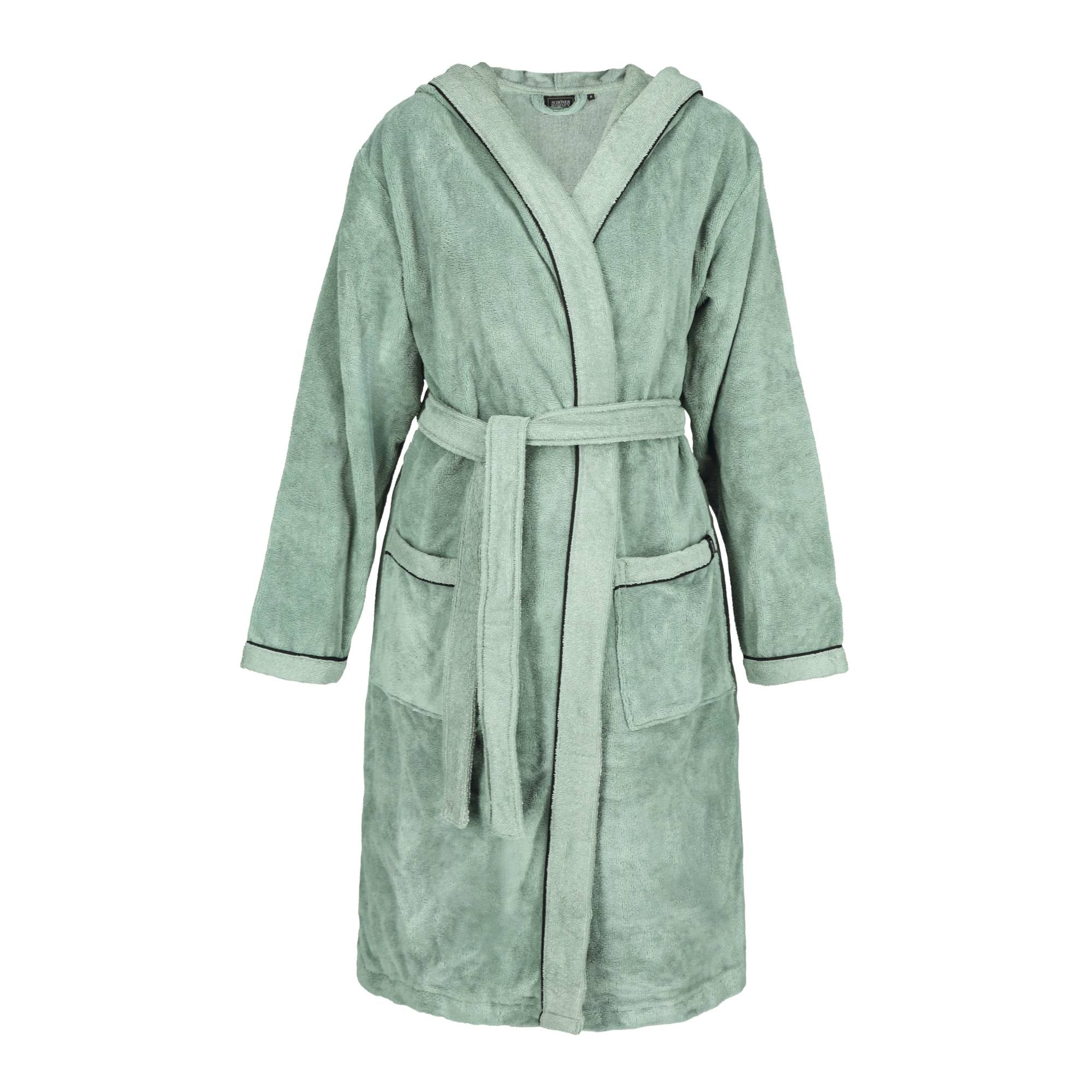 flauschiger Unisex-Bademantel mit Kapuze