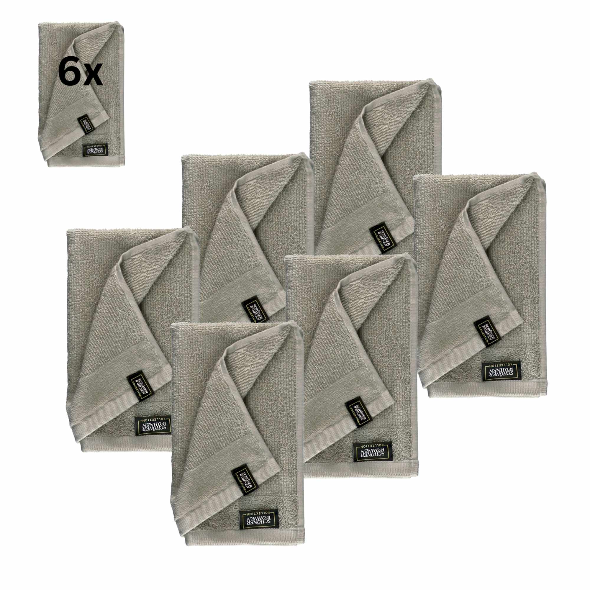 6er Set Frottee Gästehandtuch – Airtouch Qualität, 100% Baumwolle, 30x50 cm, weich