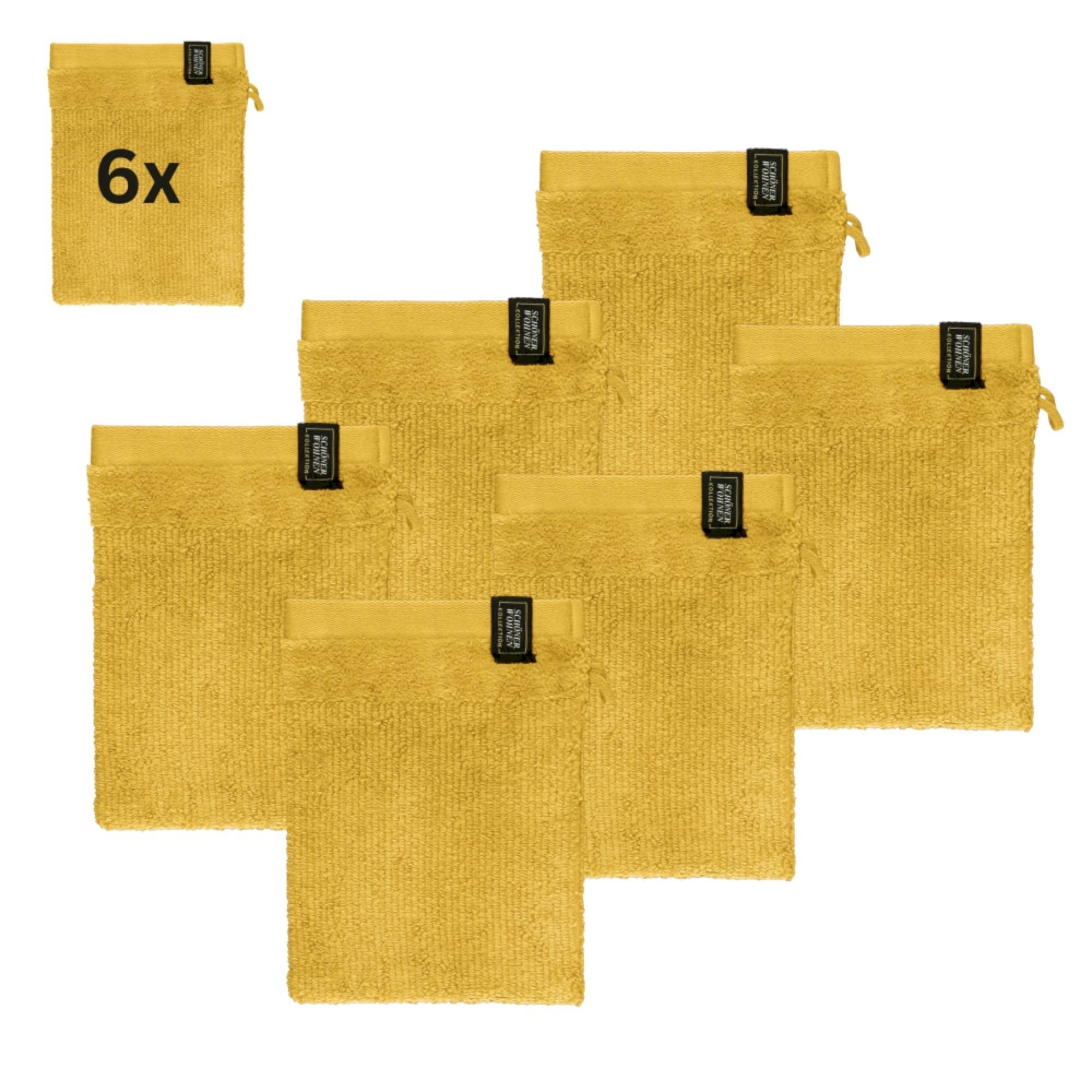 6er Set Frottee Waschhandschuhe – Airtouch Qualität, 100% Baumwolle, 16x21 cm, weich