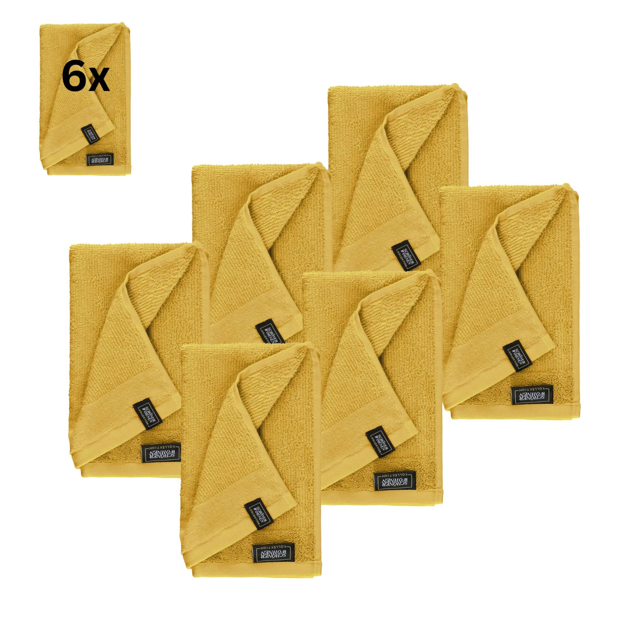 6er Set Frottee Gästehandtuch – Airtouch Qualität, 100% Baumwolle, 30x50 cm, weich