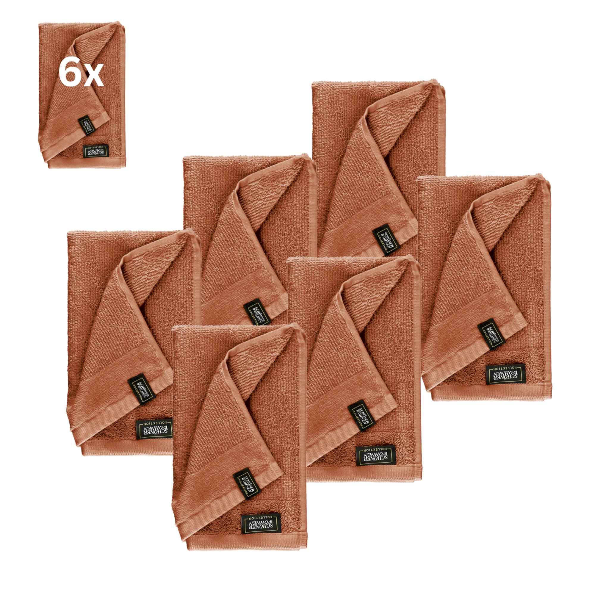 6er Set Frottee Gästehandtuch – Airtouch Qualität, 100% Baumwolle, 30x50 cm, weich