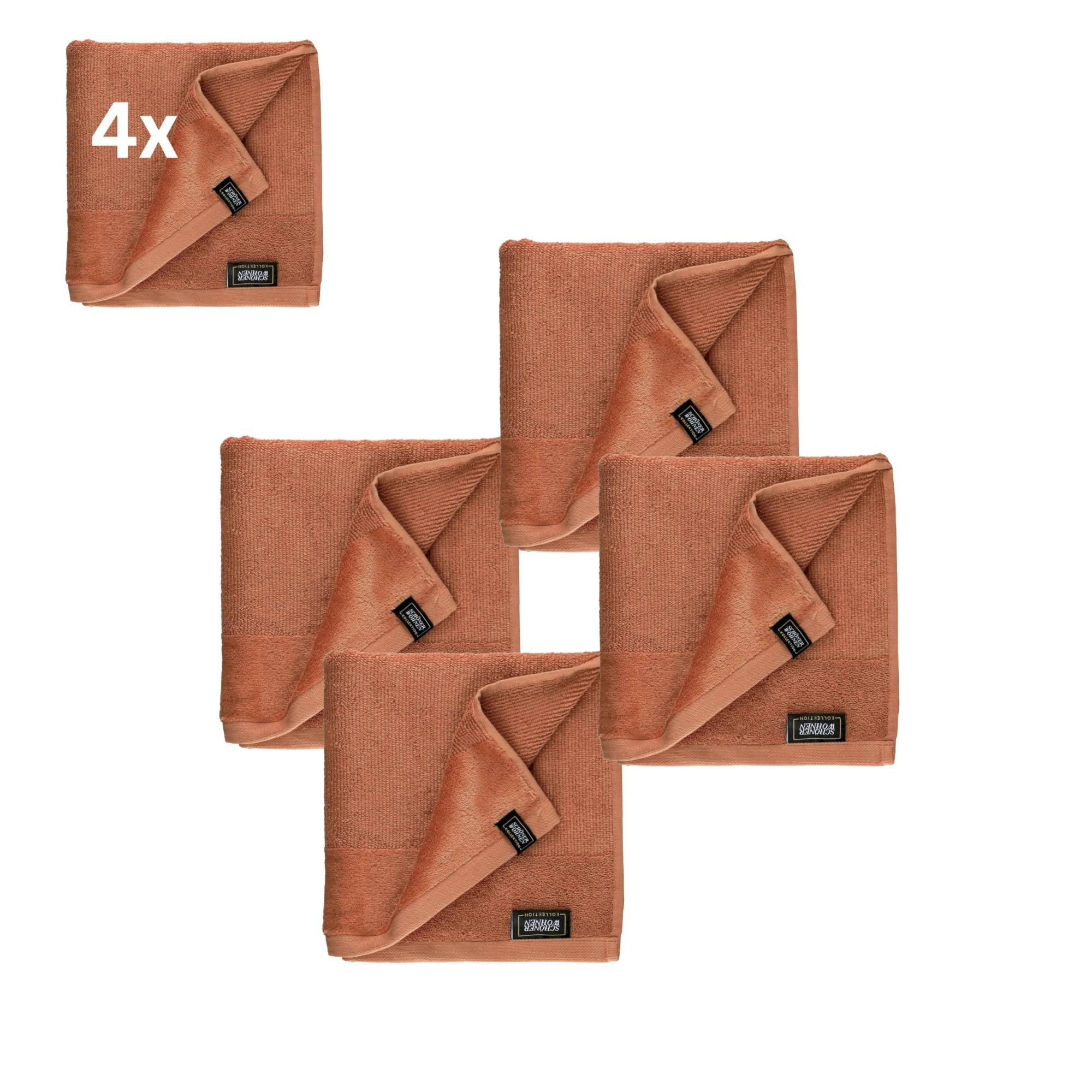 4er Set Frottee Handtuch SENSE – Airtouch Qualität, 100% Baumwolle, 50x100 cm, weich
