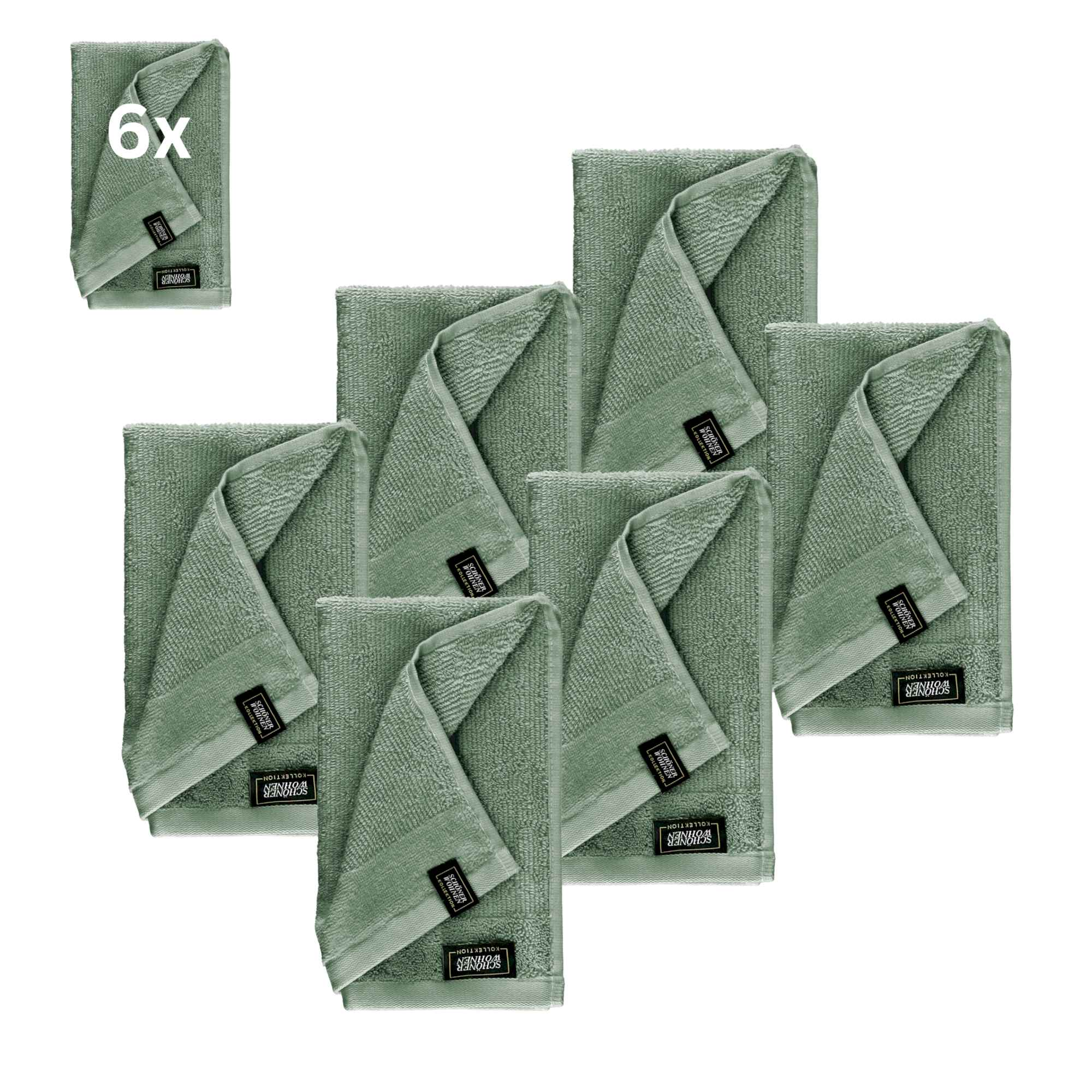 6er Set Frottee Gästehandtuch – Airtouch Qualität, 100% Baumwolle, 30x50 cm, weich