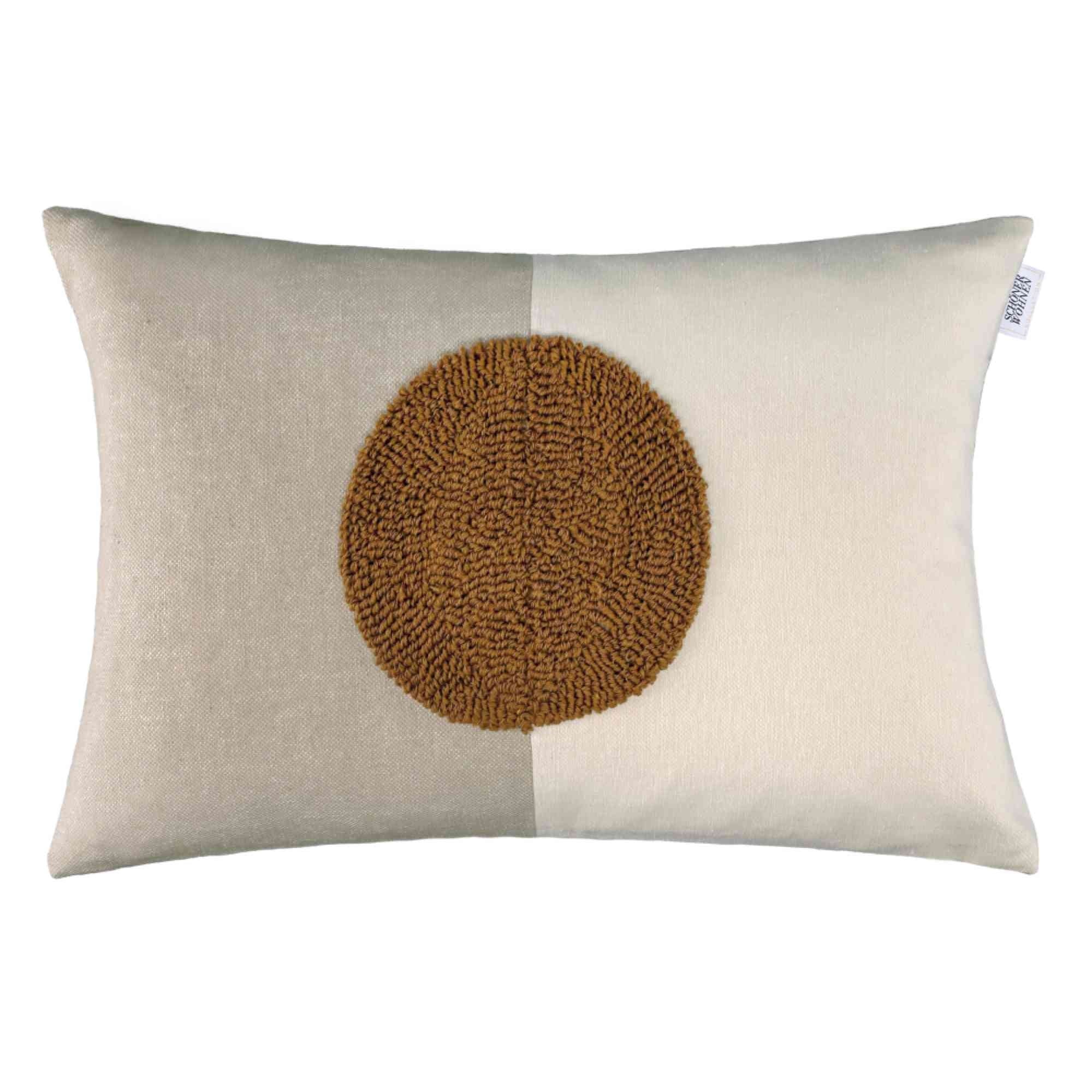 Kissenhülle Soon mit Farbblöcken und Stickerei 38 x 58 cm - WohnDirect.com - Heimtextilien für stilvolles Wohnambiente